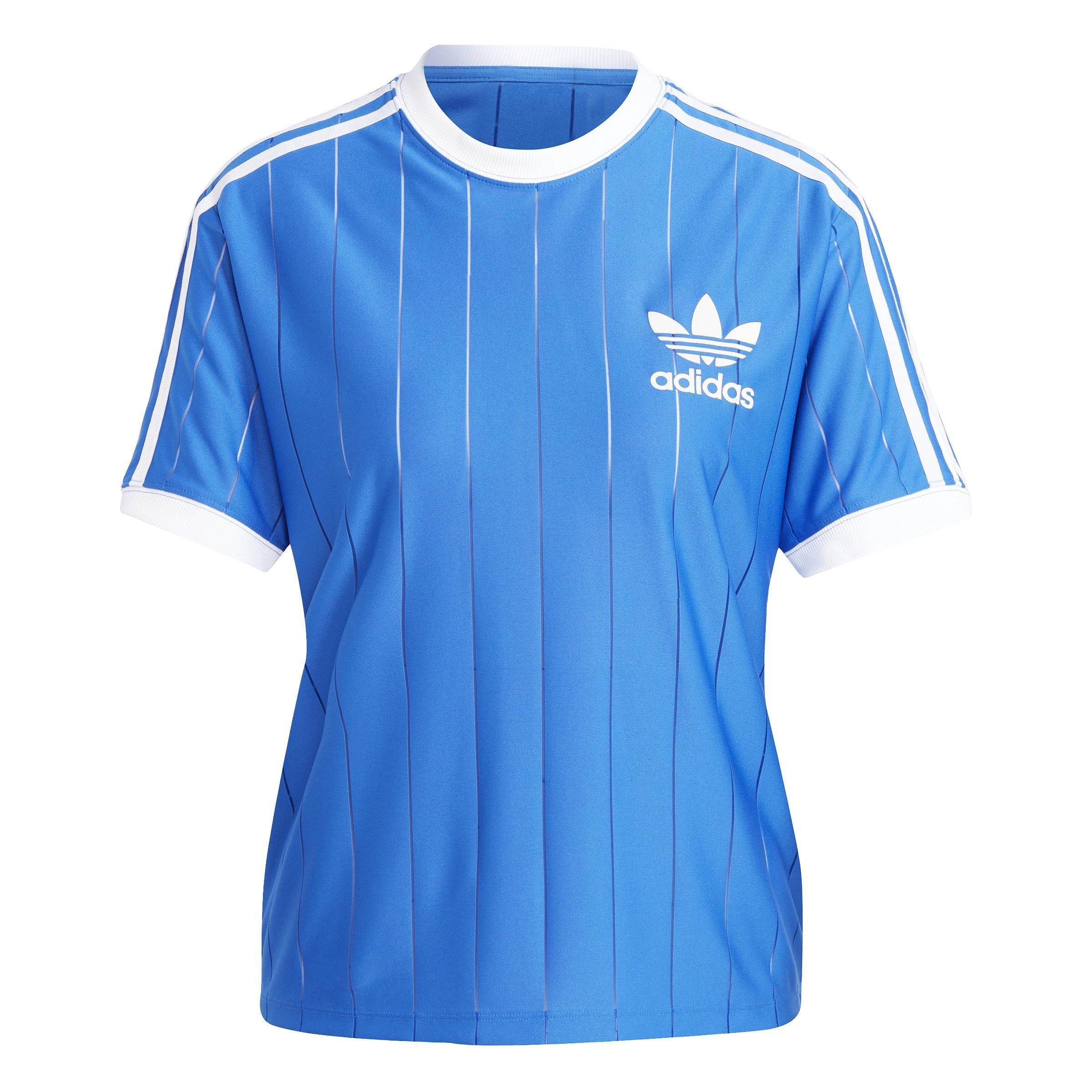 Adicolor 3-Stripes Pinstripe T-Shirt, Blue, A901_ONE, large image number 2