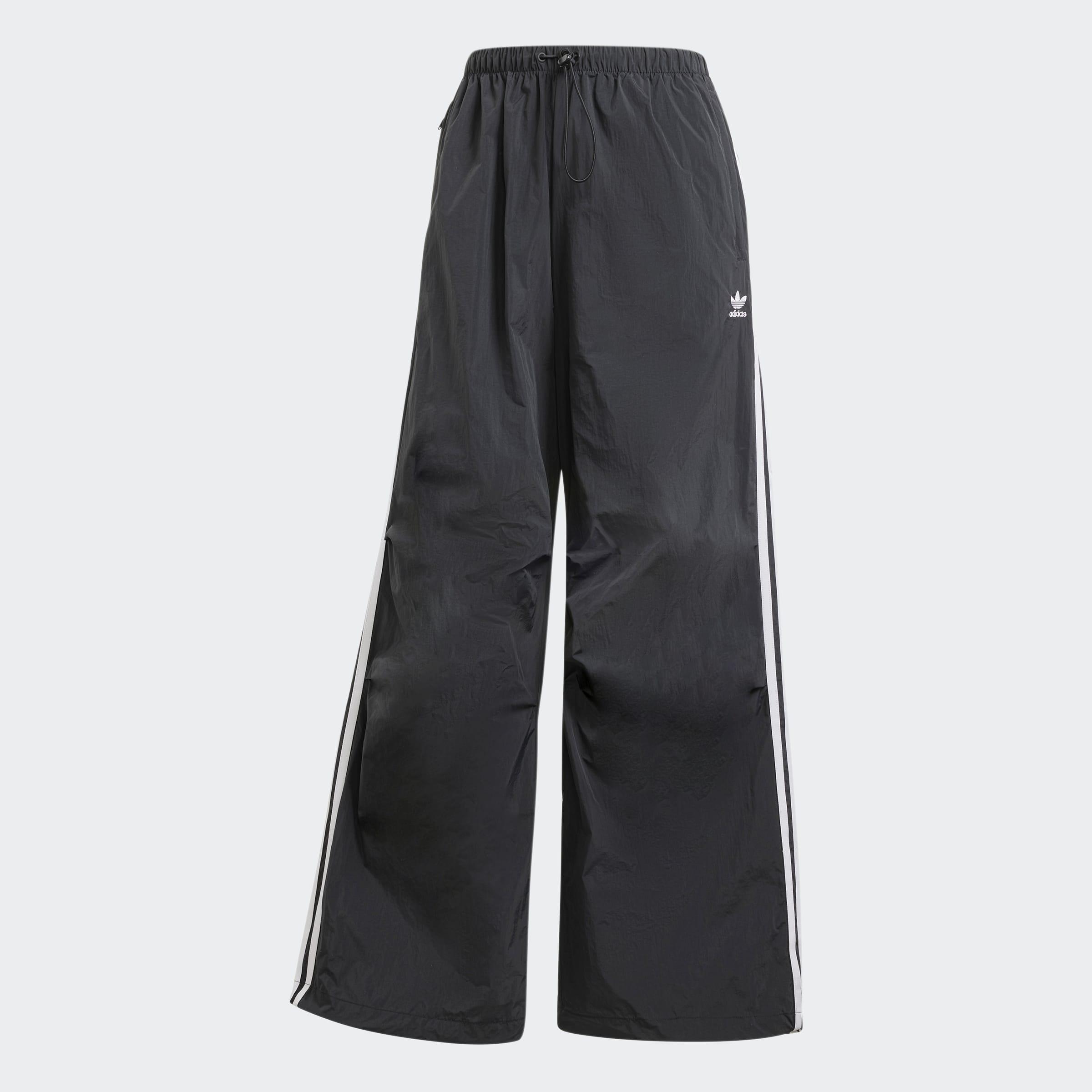 3-Stripes Woven Parachute Tracksuit Bottoms, Black, A901_ONE, large image number 0