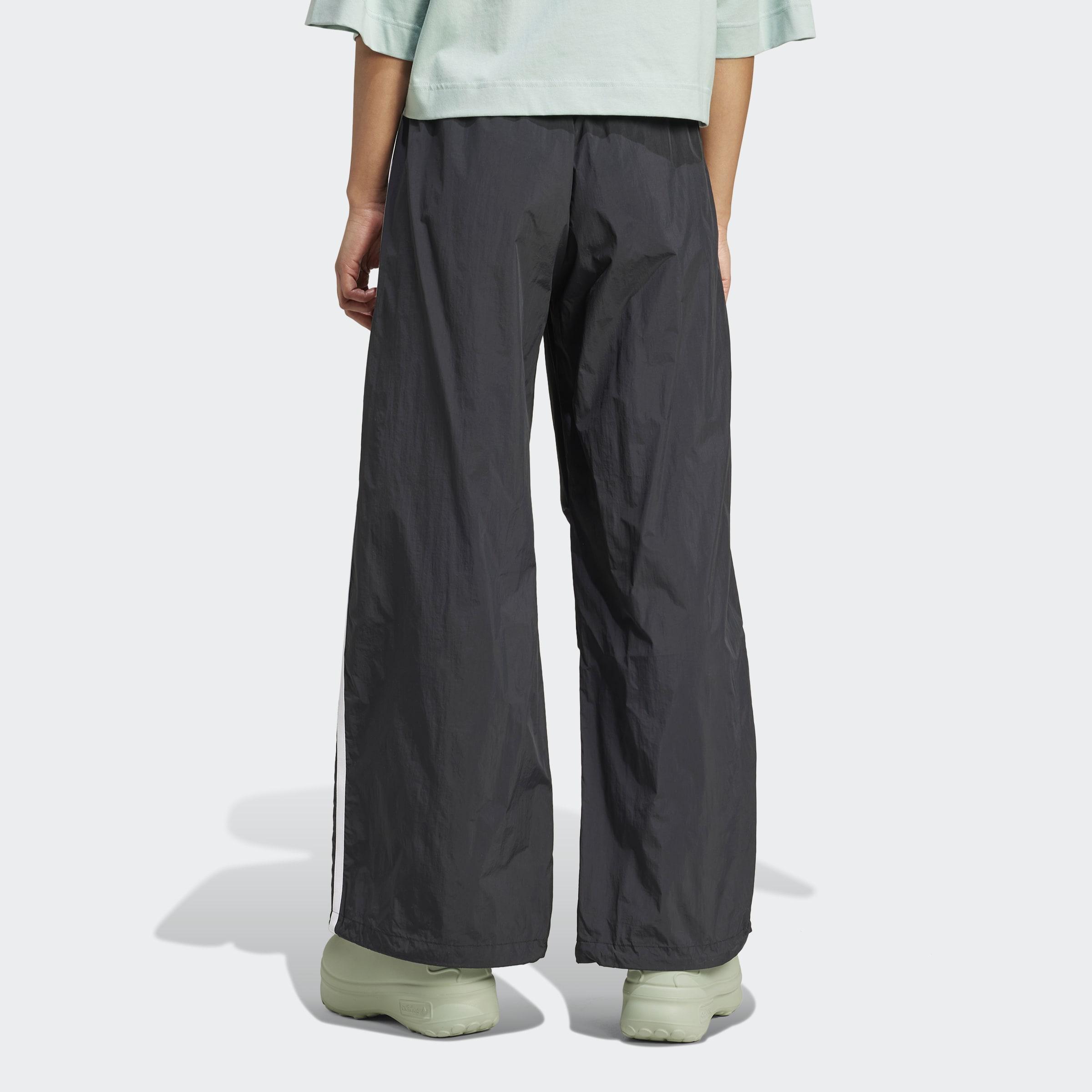 3-Stripes Woven Parachute Tracksuit Bottoms, Black, A901_ONE, large image number 1