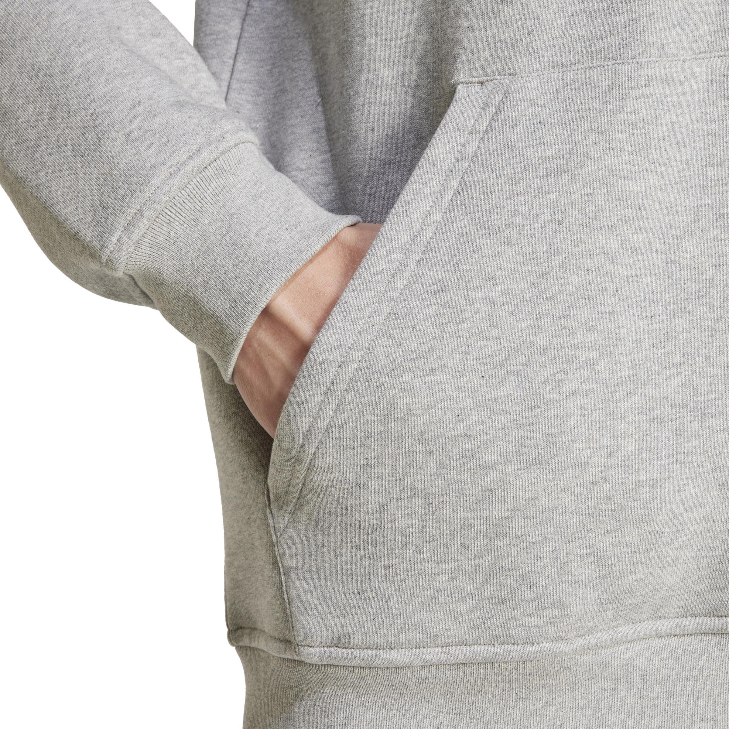 Trefoil Essentials Full-Zip Hoodie, Grey, A901_ONE, large image number 4
