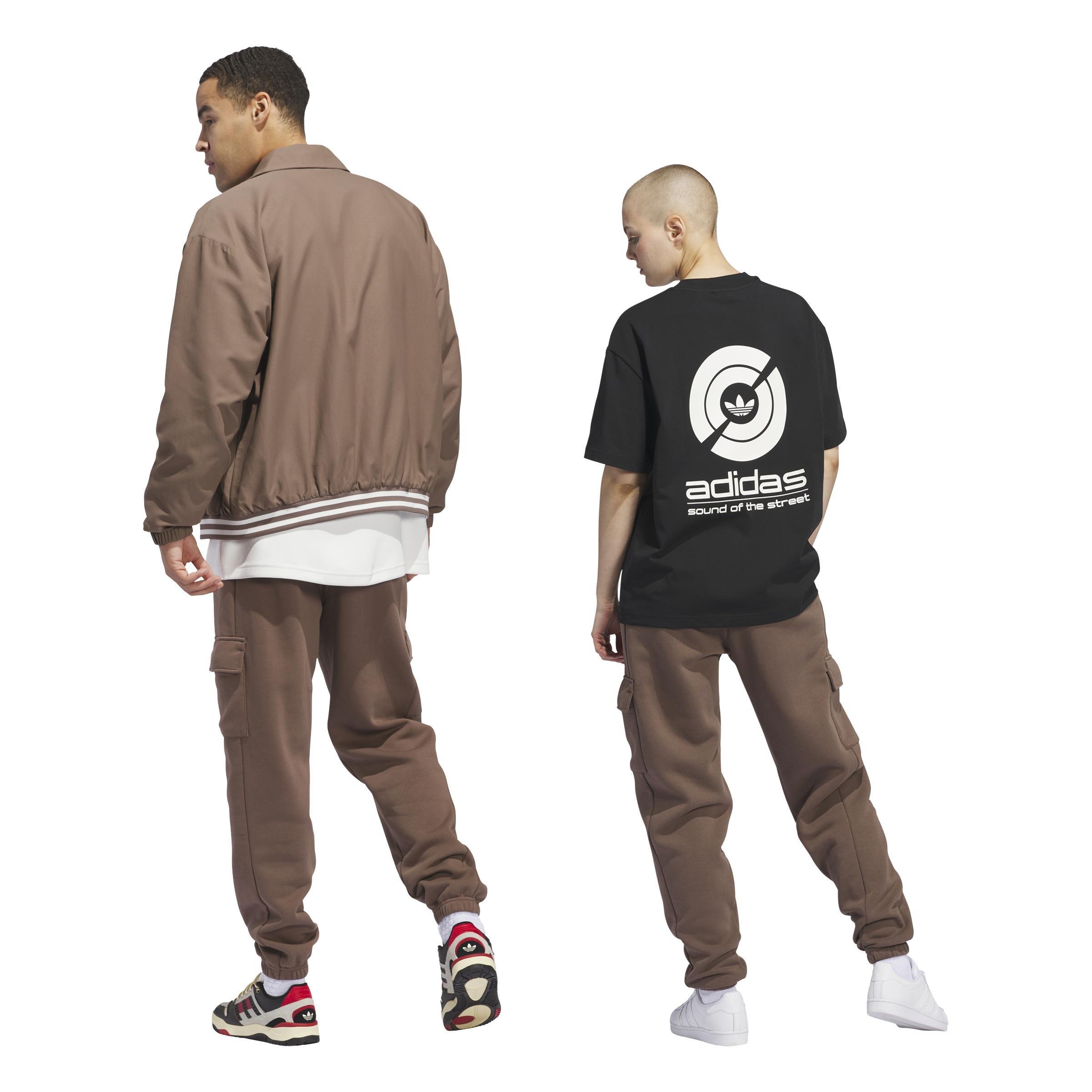 Unisex Basketball Cargo Sweat Tracksuit Bottoms (Gender Neutral), Brown, A901_ONE, large image number 2