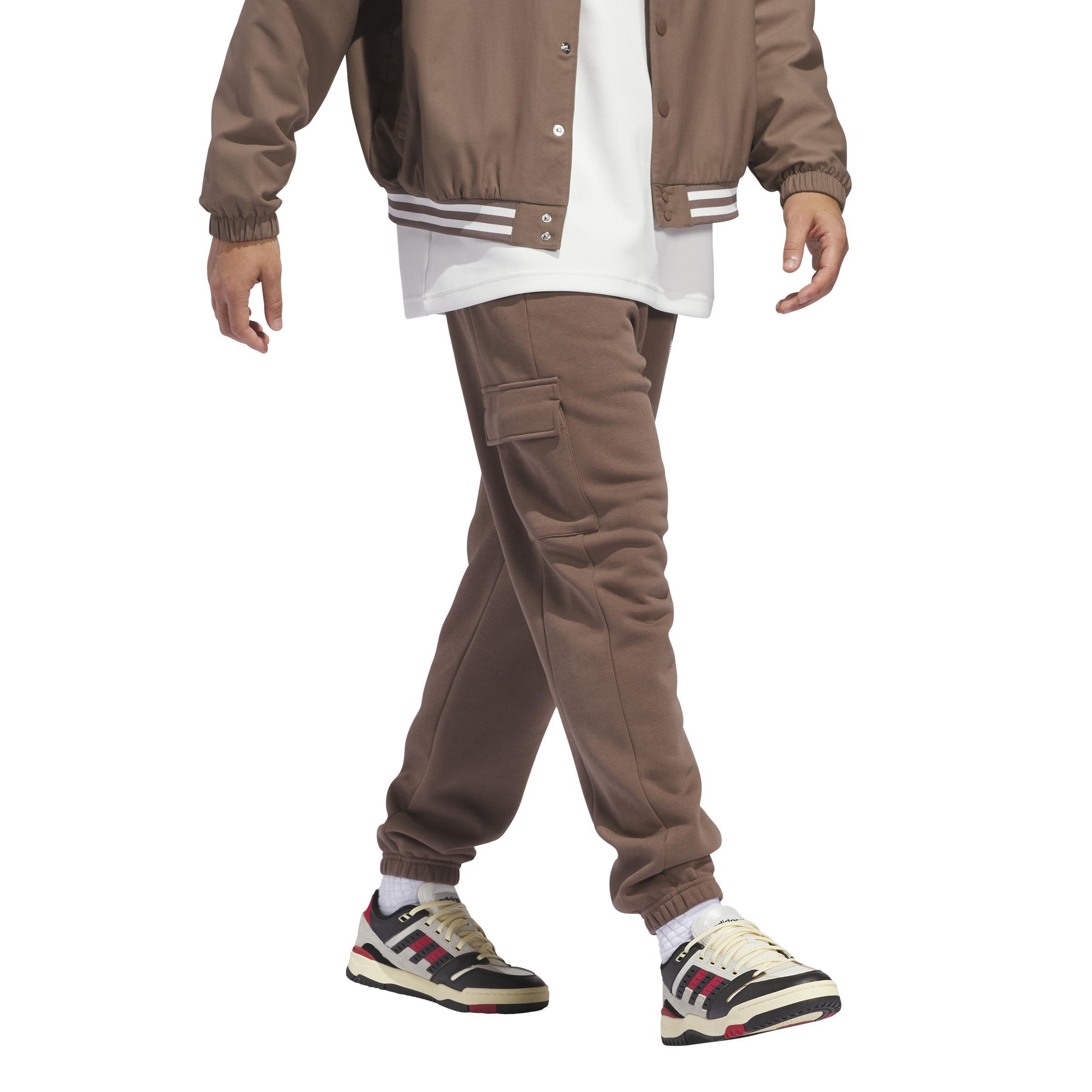 Unisex Basketball Cargo Sweat Tracksuit Bottoms (Gender Neutral), Brown, A901_ONE, large image number 9