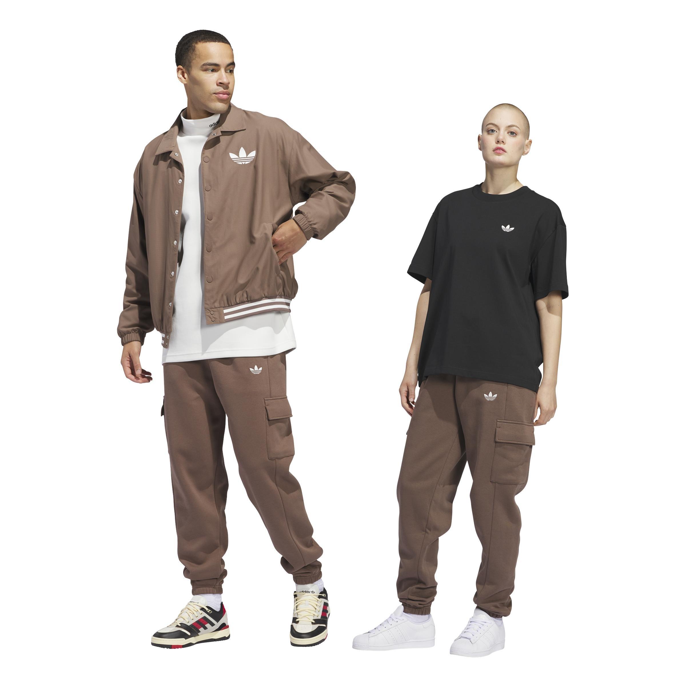 Unisex Basketball Cargo Sweat Tracksuit Bottoms (Gender Neutral), Brown, A901_ONE, large image number 10
