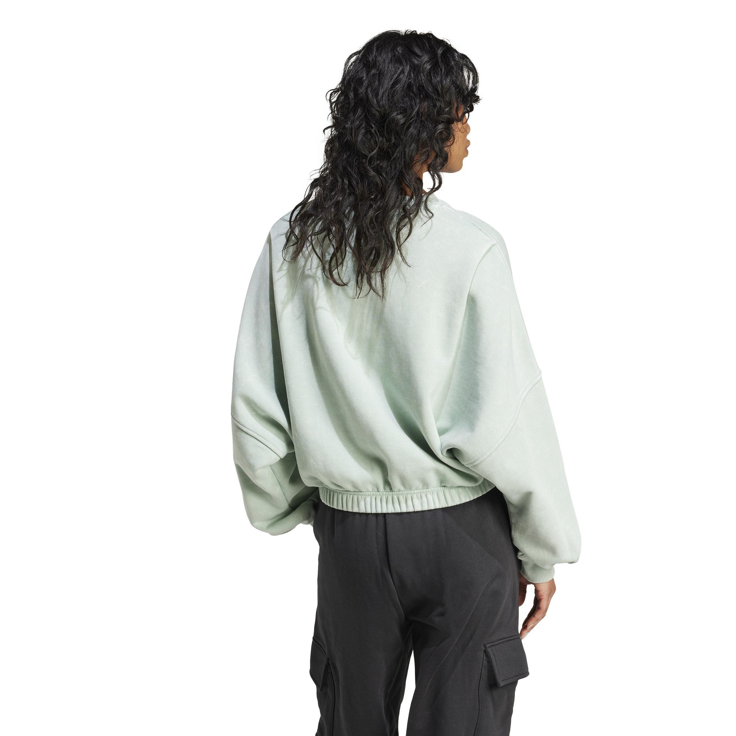 Premium Essentials Washed Oversized Sweatshirt, Green, A901_ONE, large image number 3