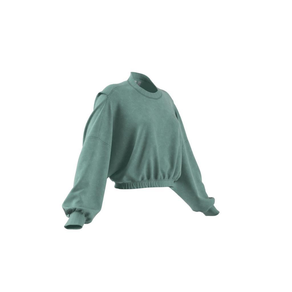 Premium Essentials Washed Oversized Sweatshirt, Green, A901_ONE, large image number 11
