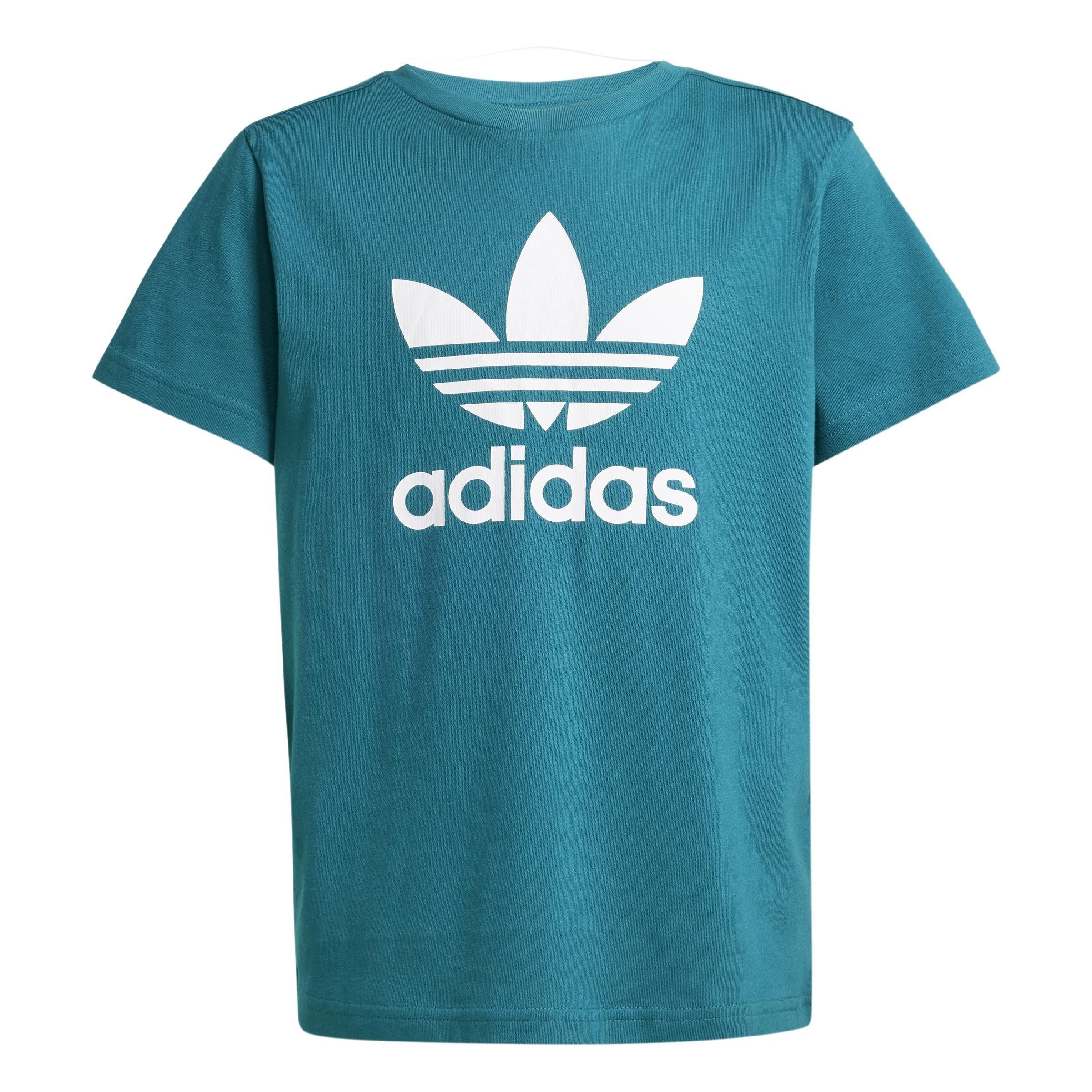 Unisex Kids Adicolor Trefoil T-Shirt, Turquoise, A901_ONE, large image number 0