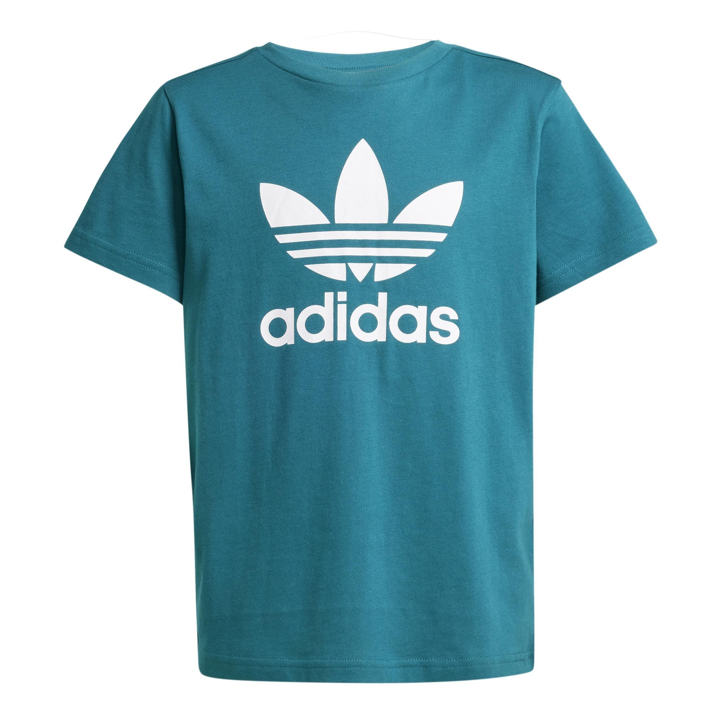 Unisex Kids Adicolor Trefoil T-Shirt, Turquoise, A901_ONE, medium