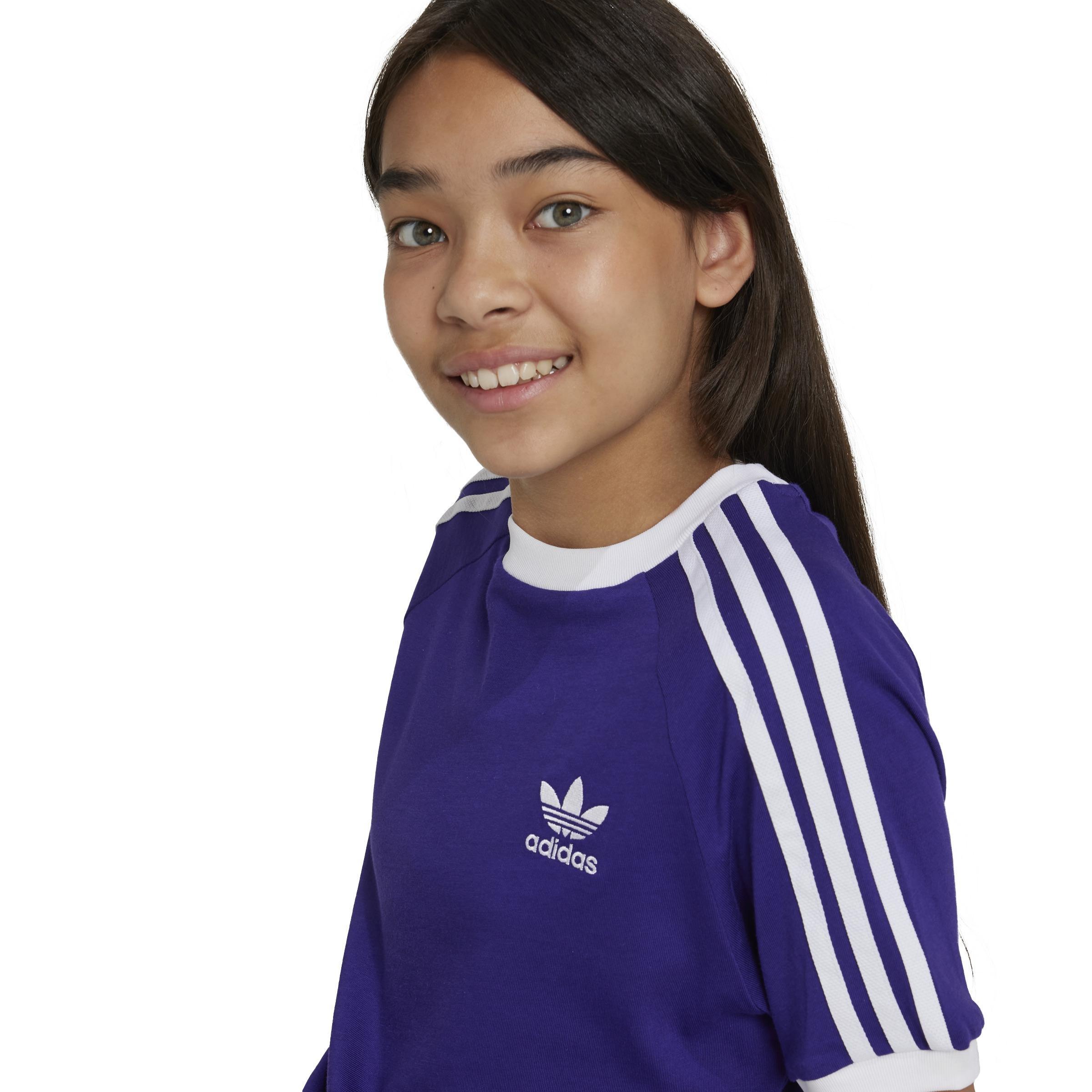 Unisex Kids Adicolor 3-Stripes T-Shirt, Purple, A901_ONE, large image number 4