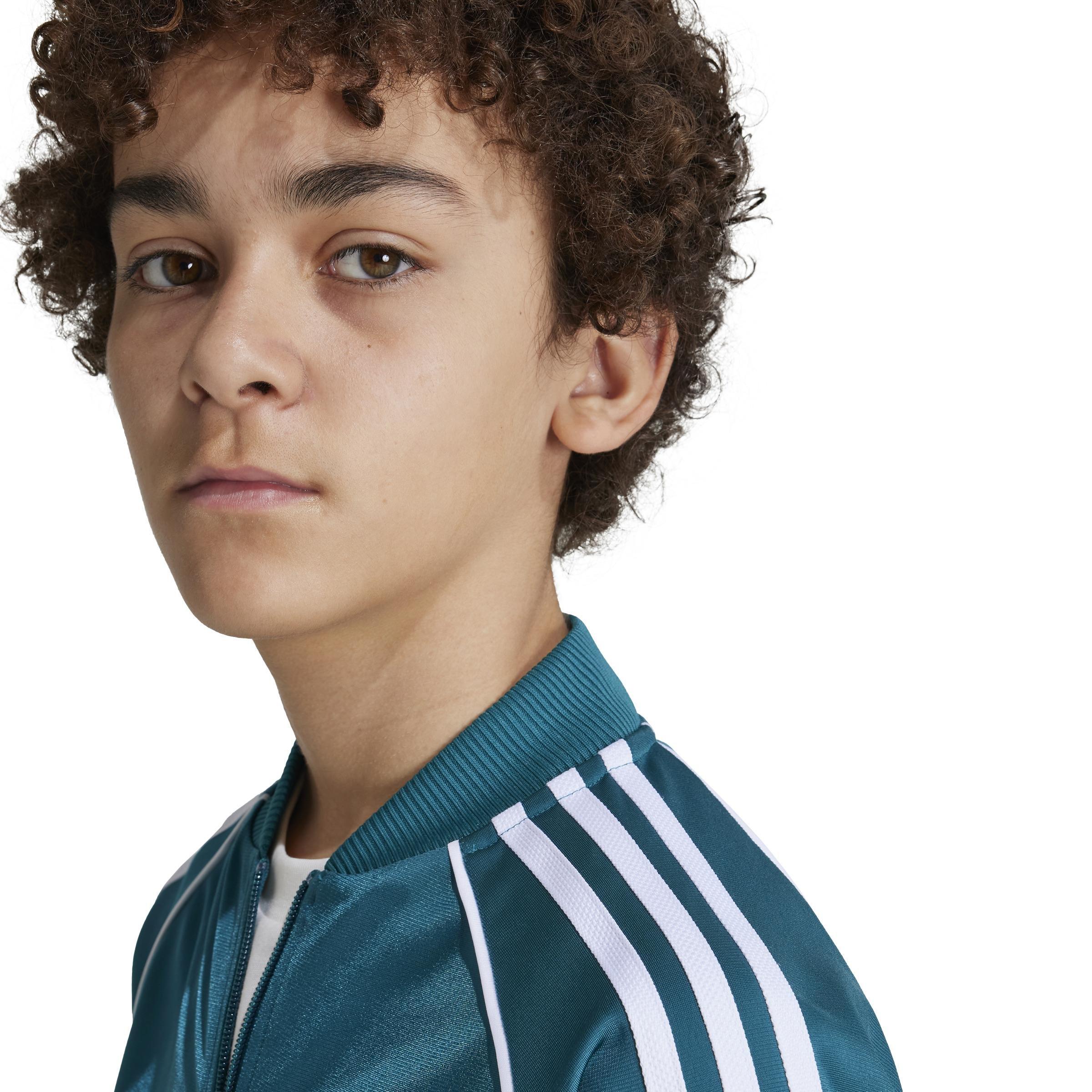Unisex Kids Adicolor SST Track Top, Turquoise, , large image number 3