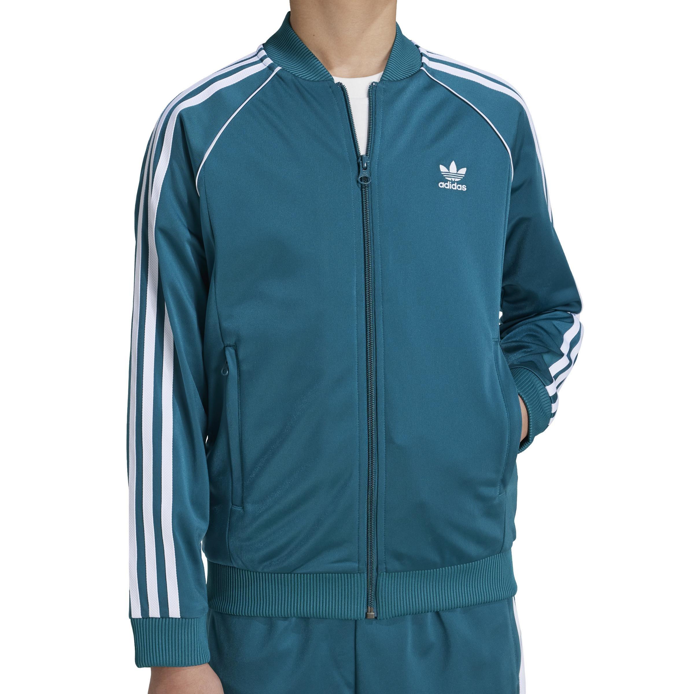 Unisex Kids Adicolor SST Track Top, Turquoise, , large image number 4
