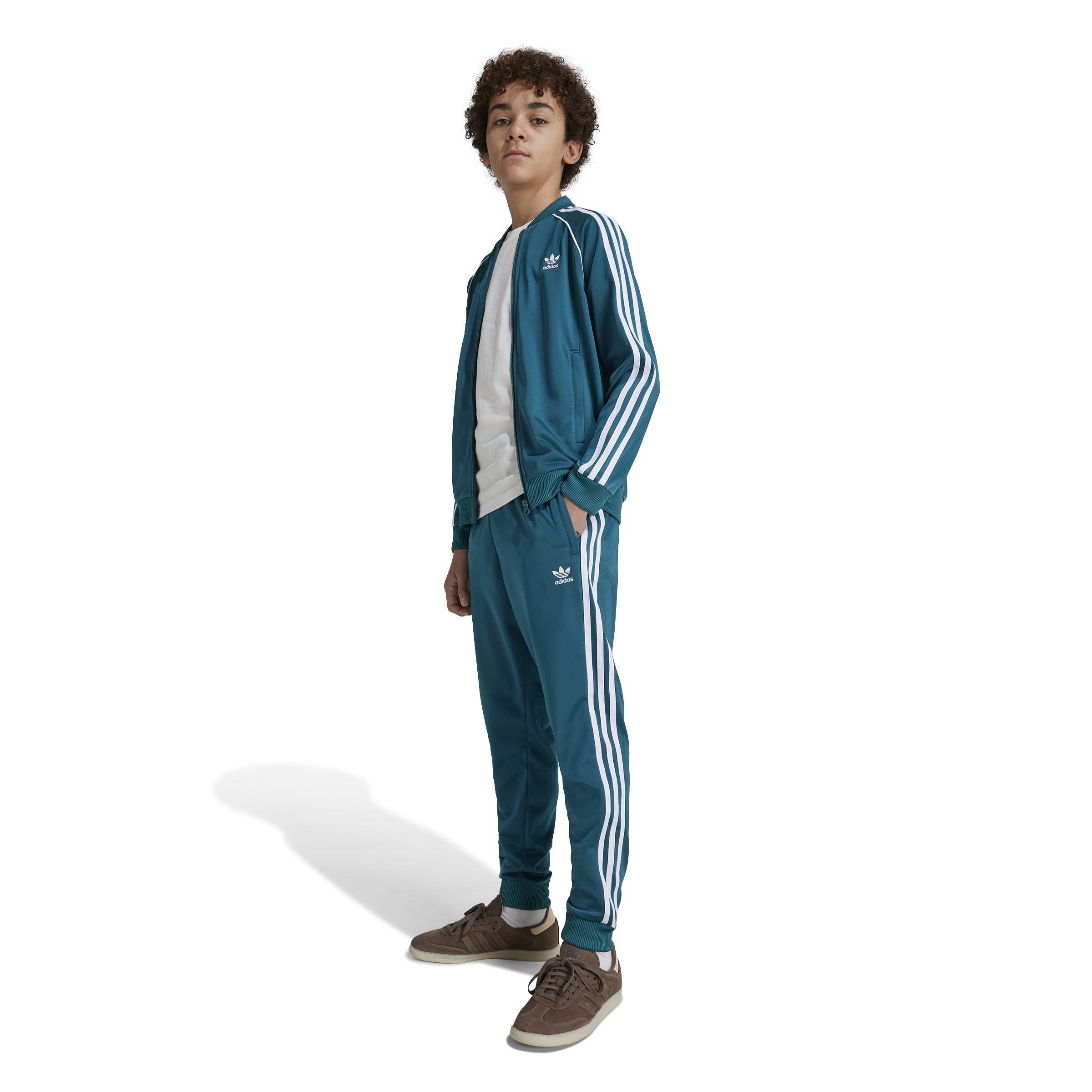 Unisex Kids Adicolor SST Track Top, Turquoise, , large image number 5