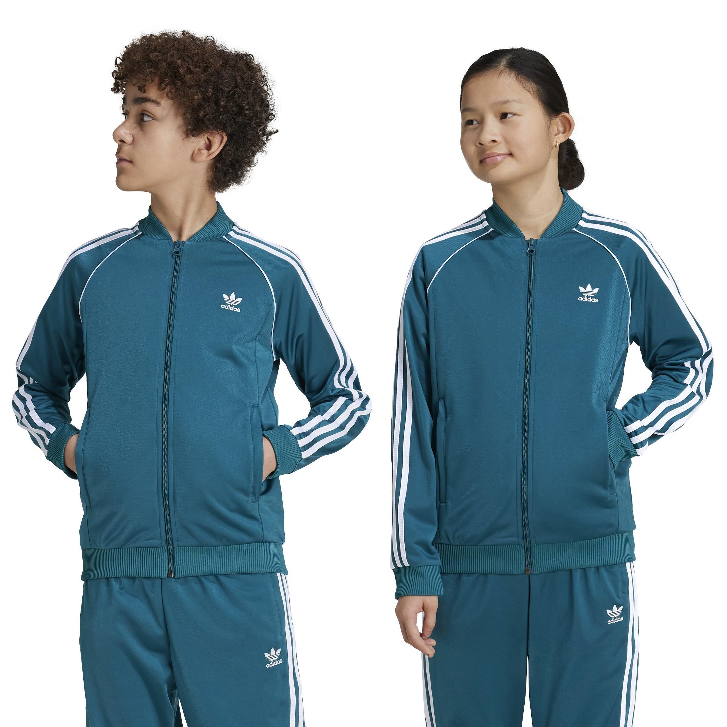 Unisex Kids Adicolor SST Track Top, Turquoise, , large image number 6