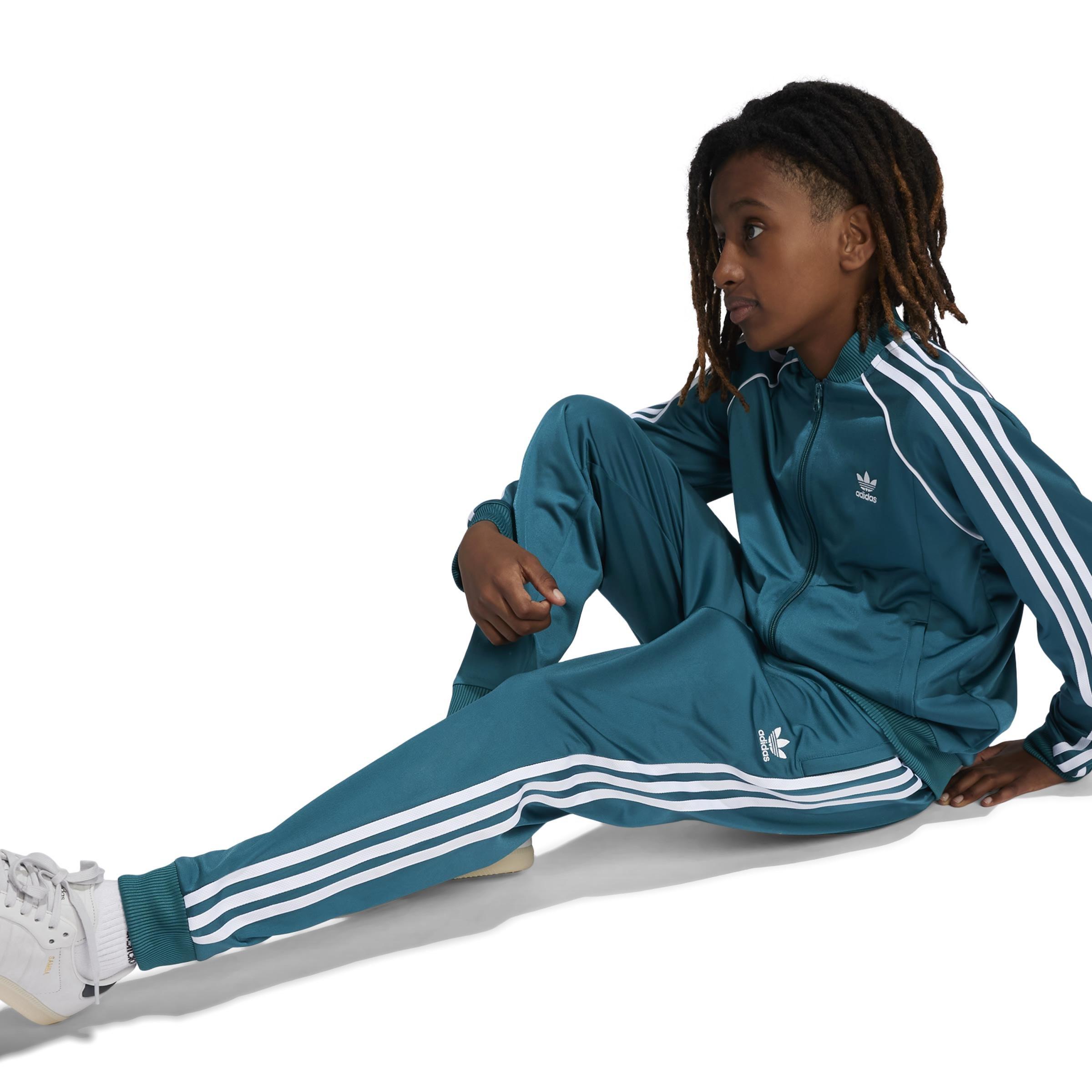 Unisex Kids Adicolor SST Track Tracksuit Bottoms, Turquoise, A901_ONE, large image number 5