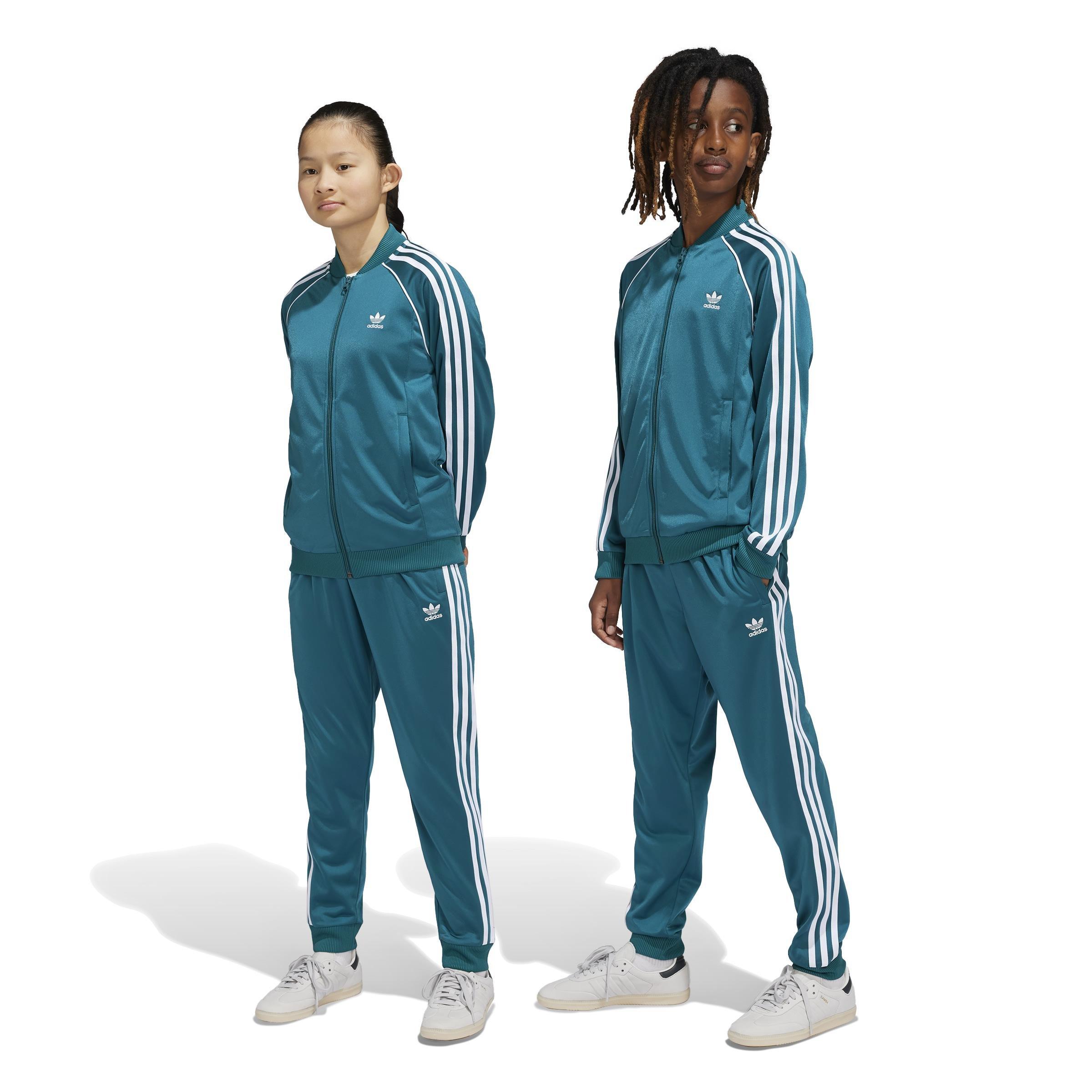 Unisex Kids Adicolor SST Track Tracksuit Bottoms, Turquoise, A901_ONE, large image number 6