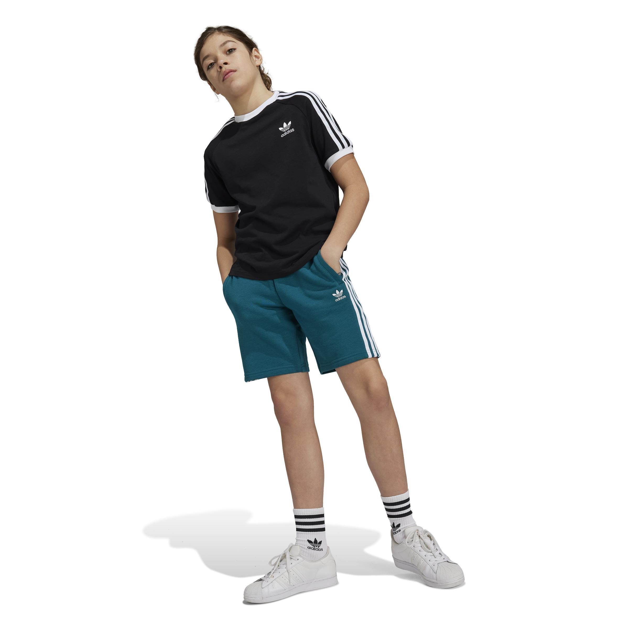Unisex Kids Adicolor Shorts, Turquoise, A901_ONE, large image number 5
