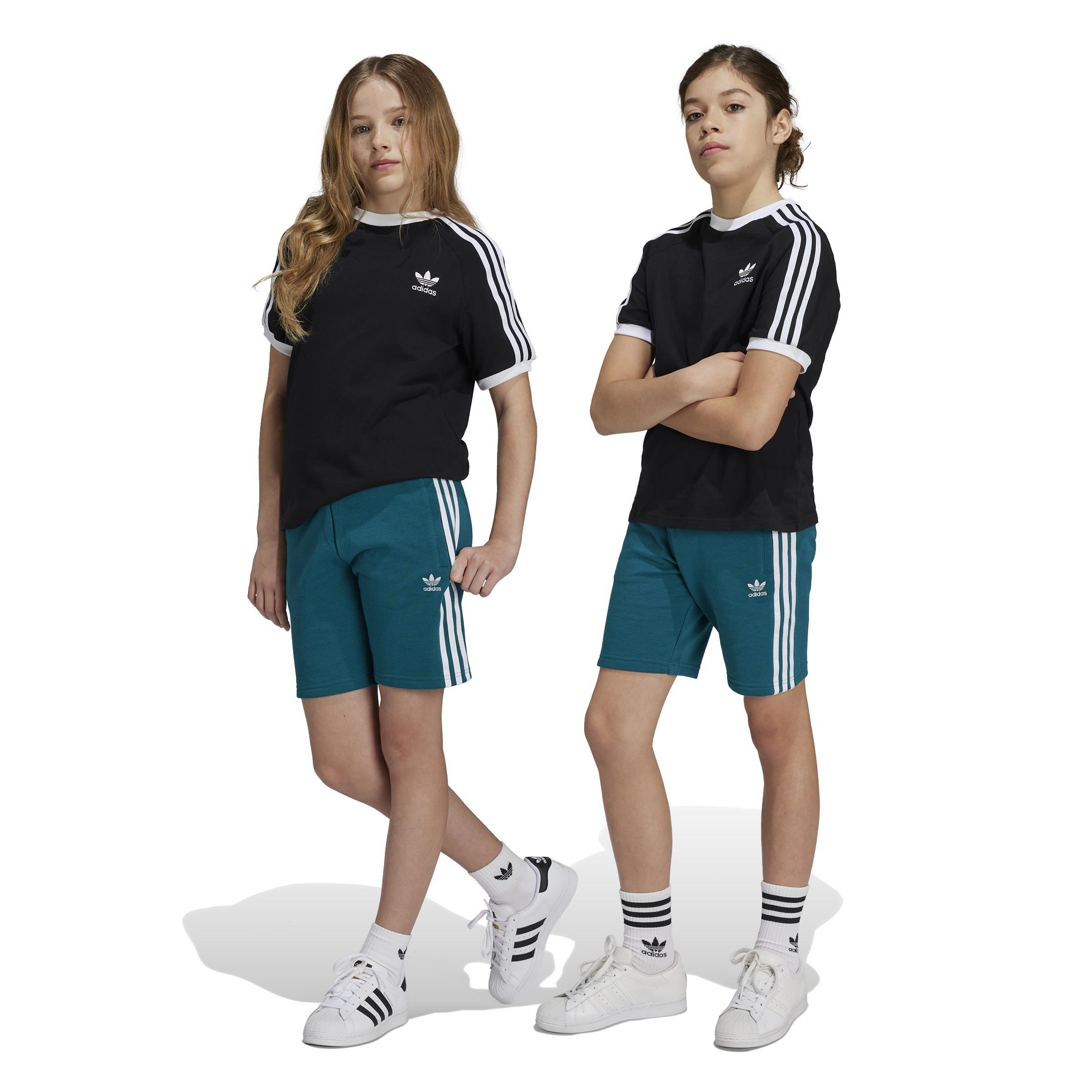 Unisex Kids Adicolor Shorts, Turquoise, A901_ONE, large image number 6