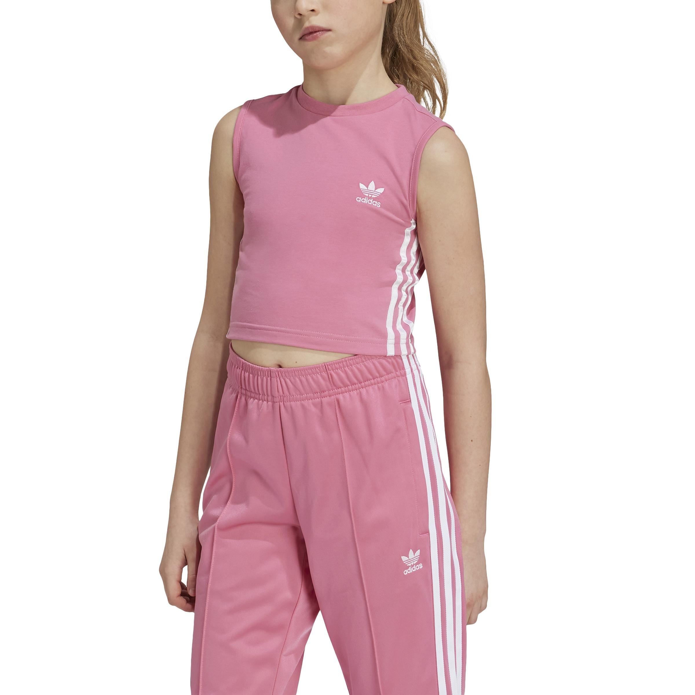 Kids Adicolor Crop Tank Top, Pink, A901_ONE, large image number 1