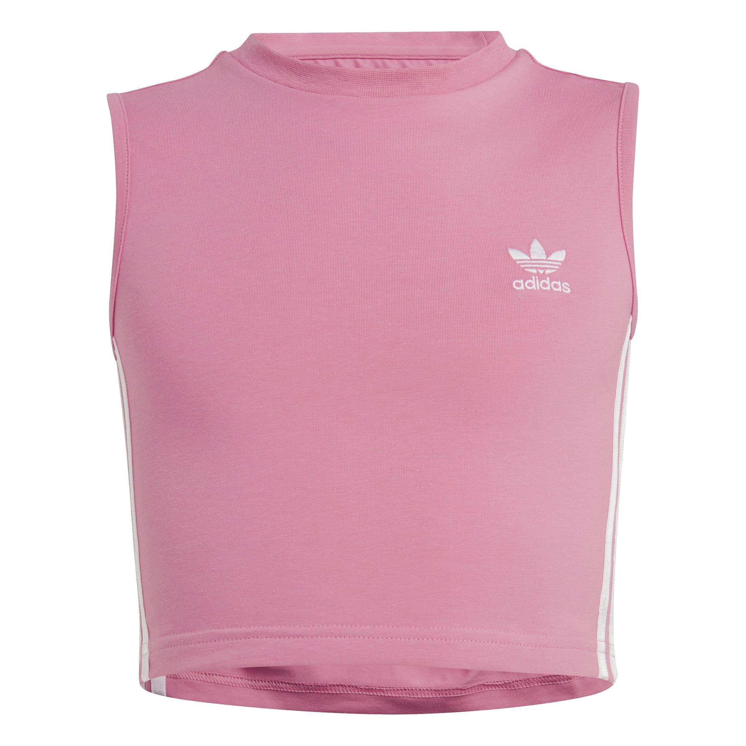 Kids Adicolor Crop Tank Top, Pink, A901_ONE, large image number 2