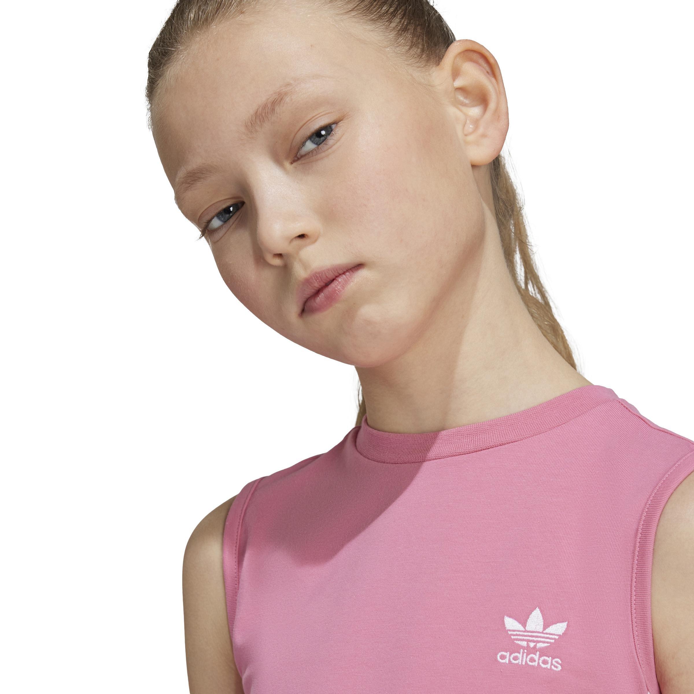 Kids Adicolor Crop Tank Top, Pink, A901_ONE, large image number 4