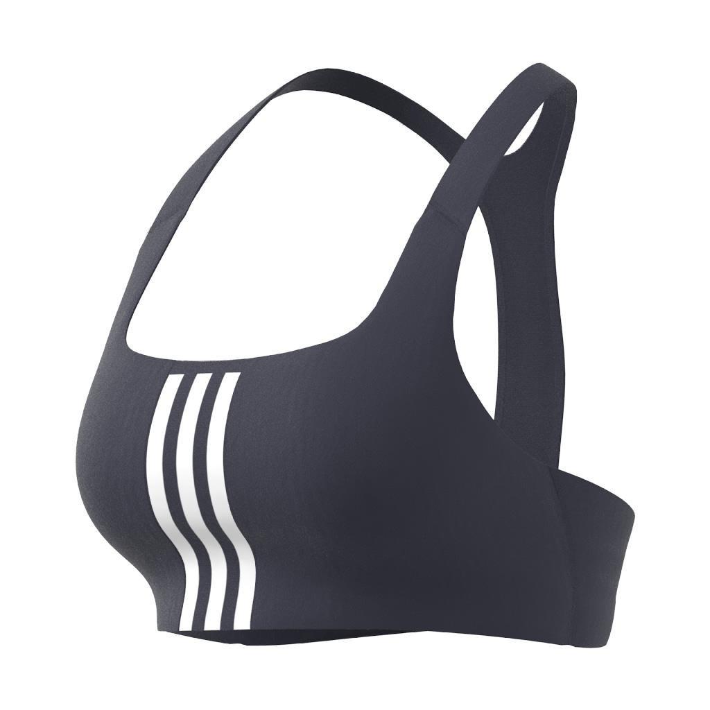 Powerimpact Training Medium-Support 3-Stripes Bra, Blue, A901_ONE, large image number 7