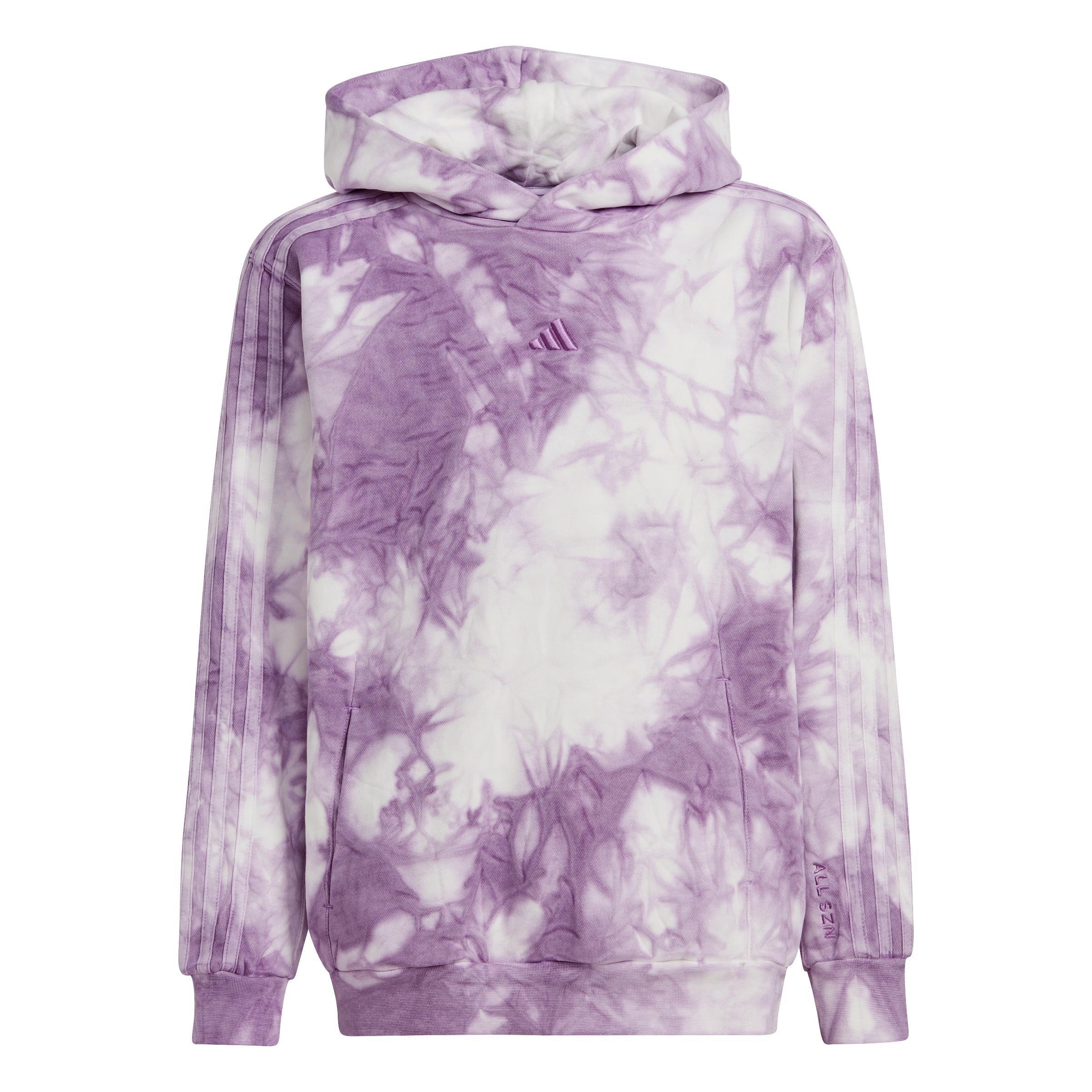 Unisex Kids ALL SZN Tie-Dye Hoodie, Purple, , large image number 0