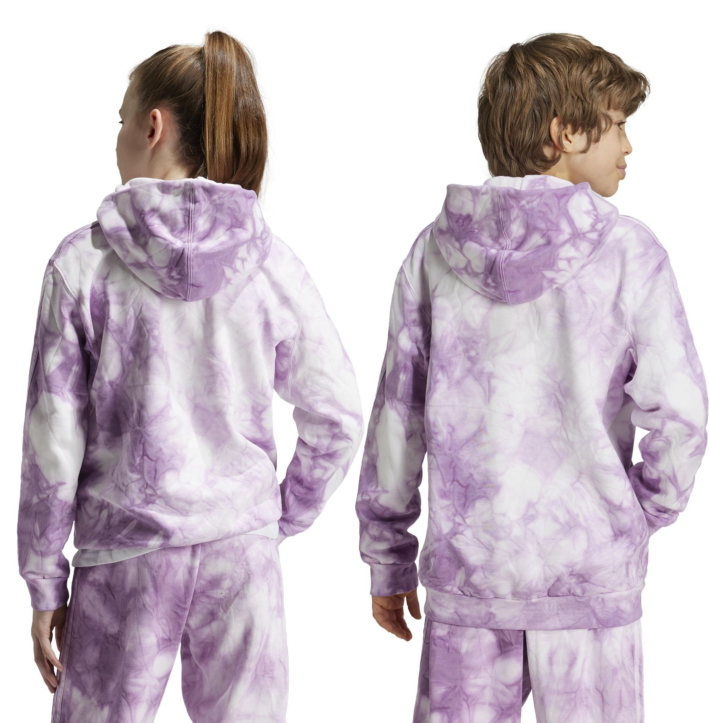 Unisex Kids ALL SZN Tie-Dye Hoodie, Purple, , large image number 2