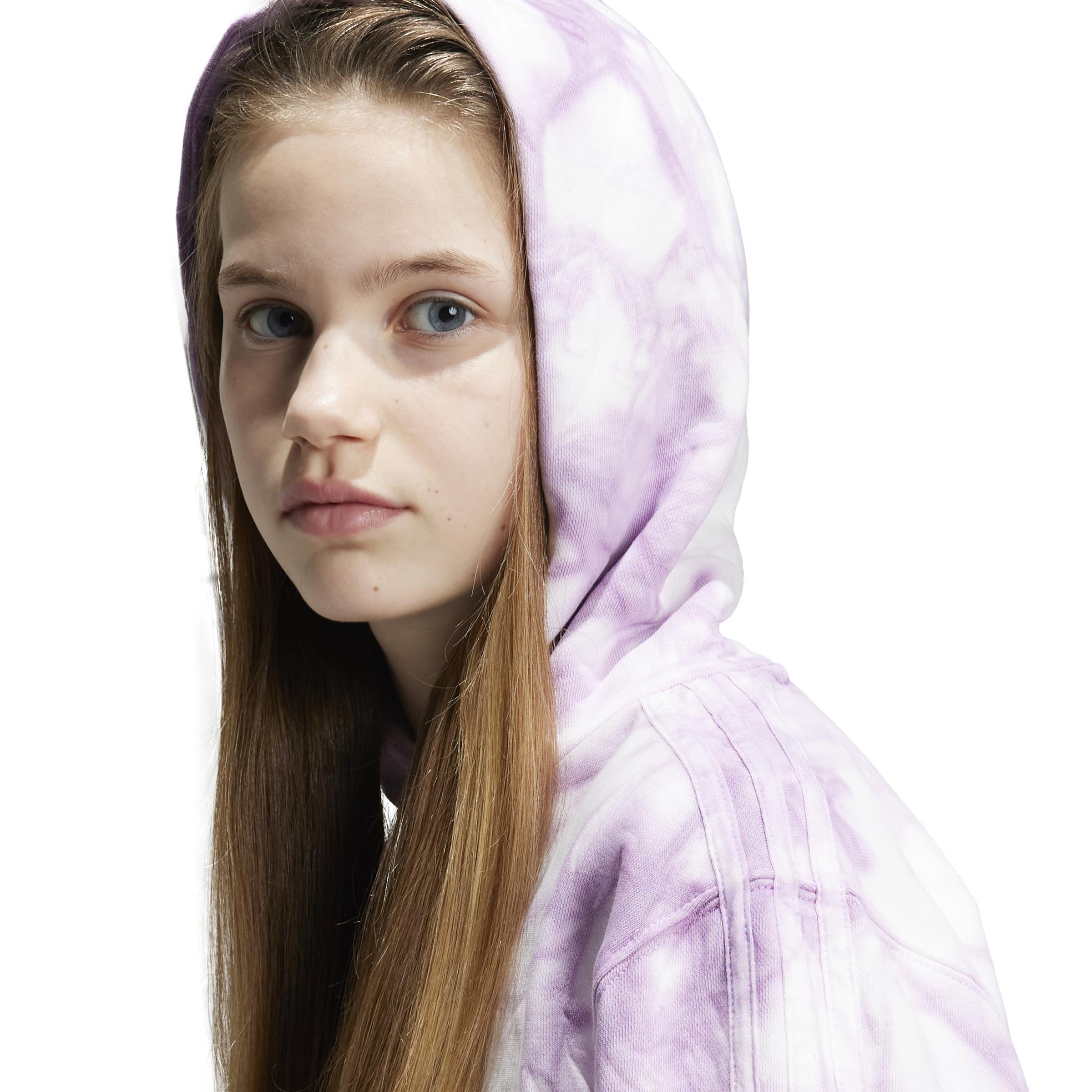 Unisex Kids ALL SZN Tie-Dye Hoodie, Purple, A901_ONE, large image number 4