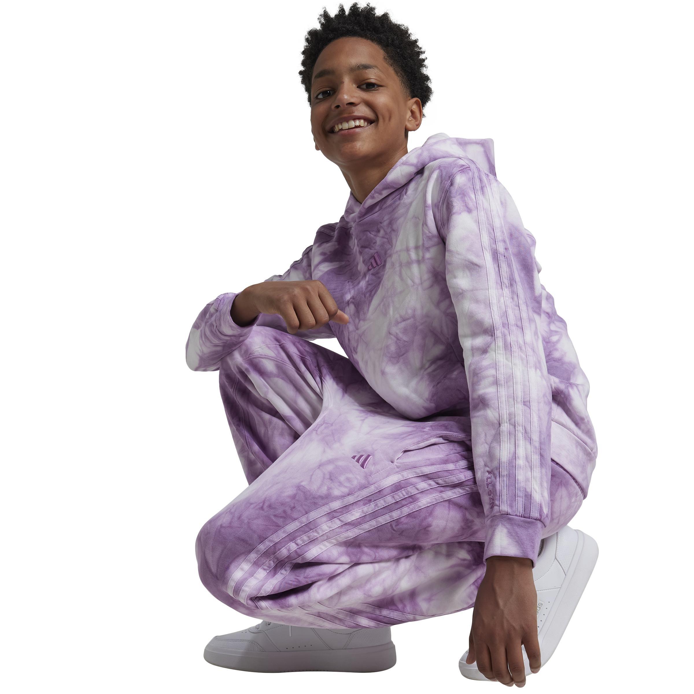 Unisex Kids ALL SZN Tie-Dye Joggers, Purple, , large image number 3