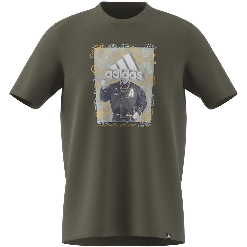 Doodle Graphic T-Shirt, Green, , large image number 12