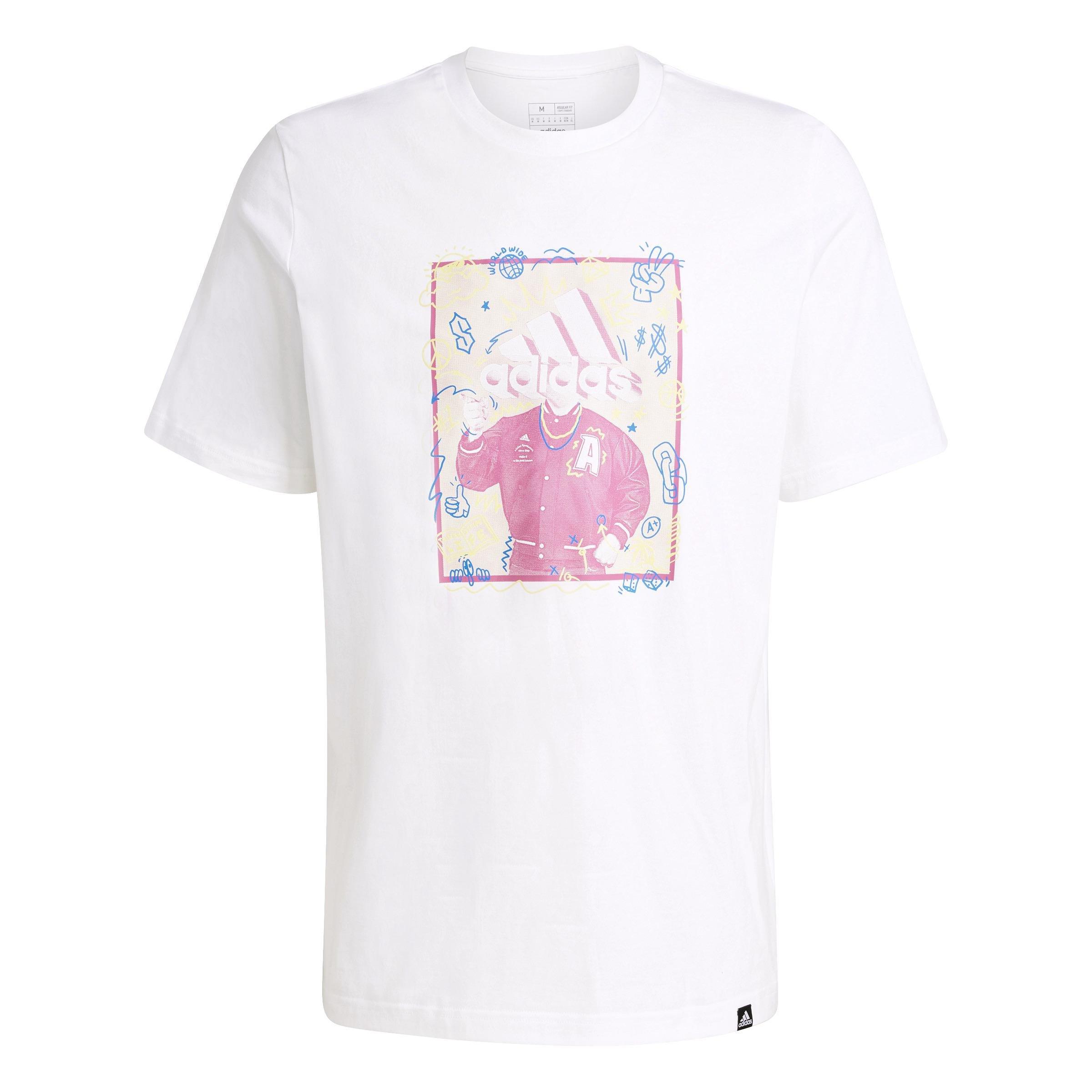 Doodle Graphic T-shirt, White, A901_ONE, large image number 2