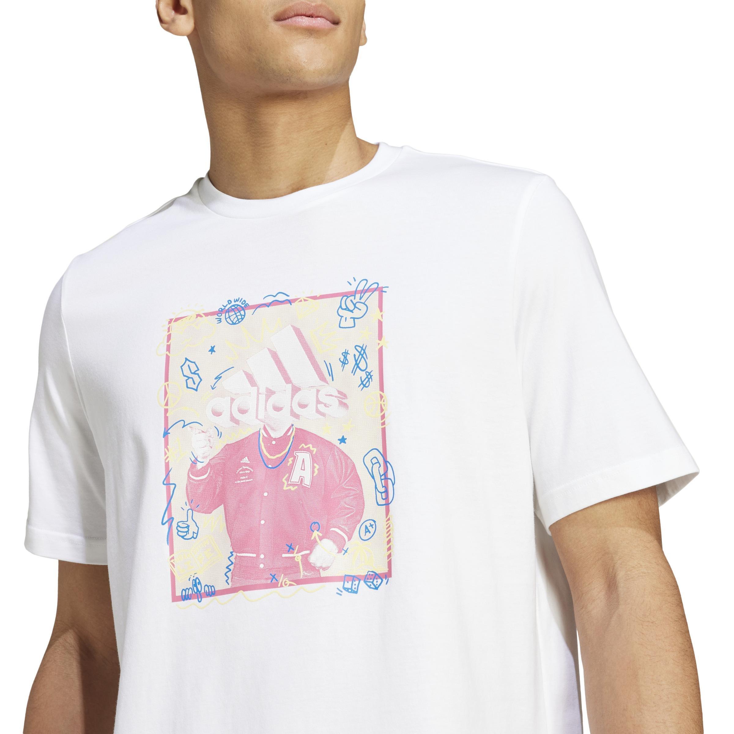 Doodle Graphic T-shirt, White, A901_ONE, large image number 5