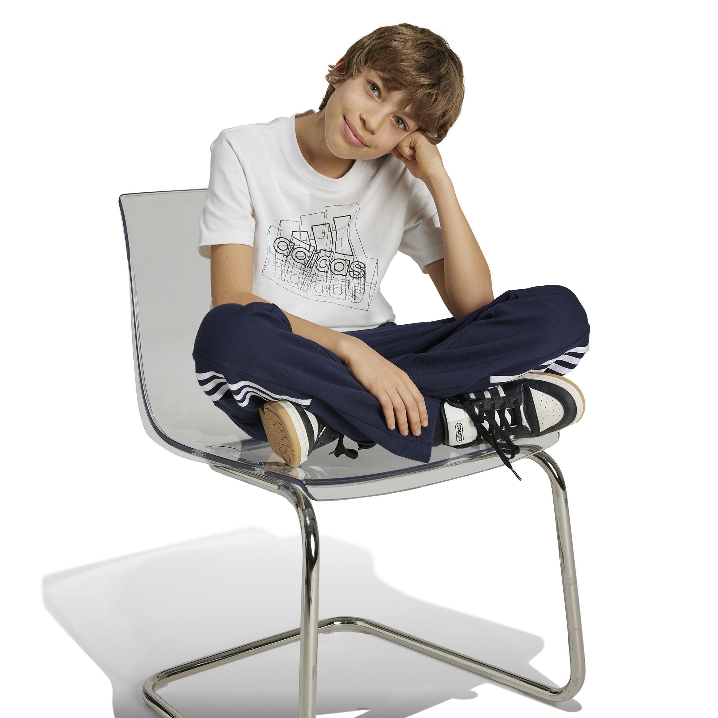 Unisex Kids Tech Table Graphic T-Shirt, White, A901_ONE, large image number 10