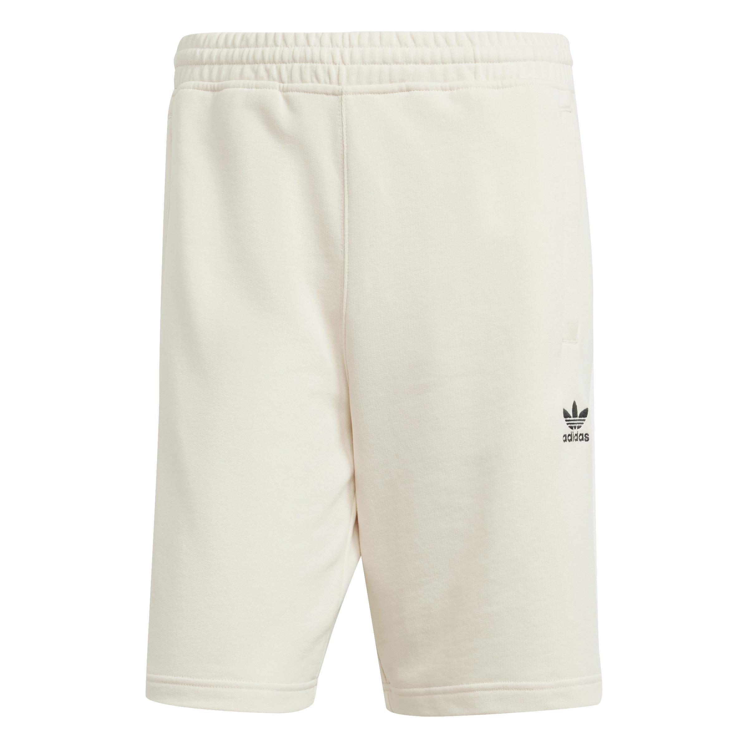 Trefoil Essentials Fleece Shorts, White, A901_ONE, large image number 1