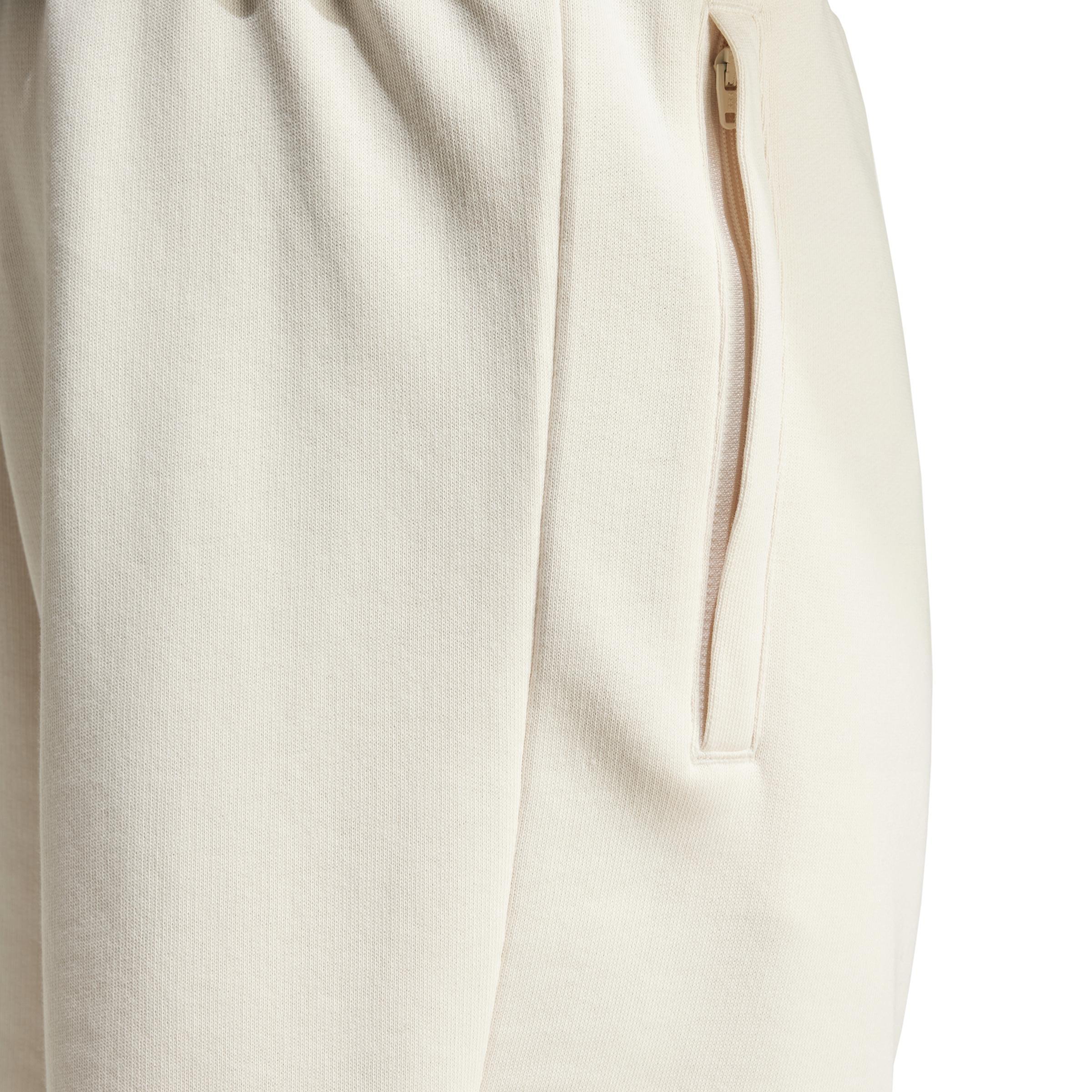 Trefoil Essentials Fleece Shorts, White, A901_ONE, large image number 5