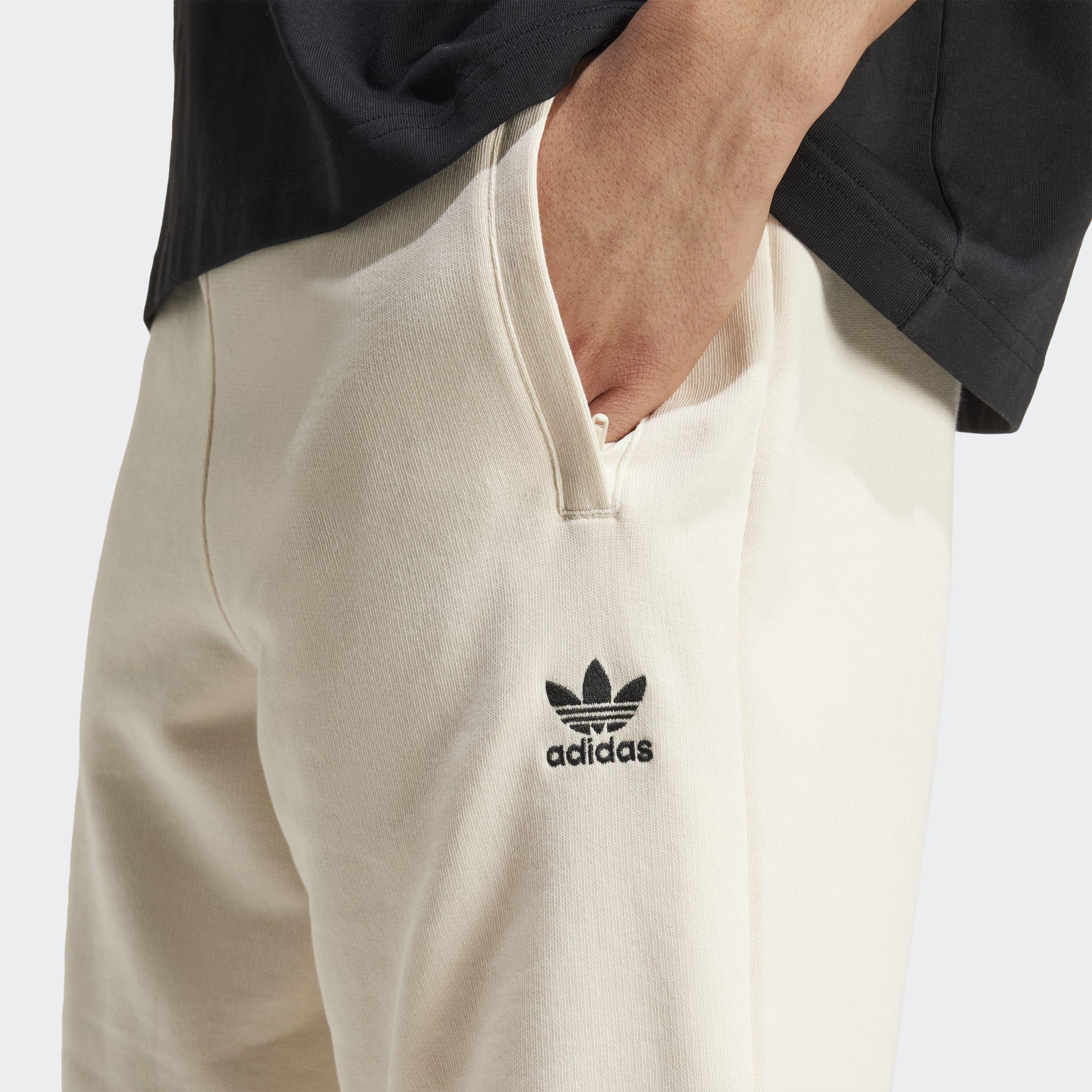 Trefoil Essentials Fleece Shorts, White, A901_ONE, large image number 7