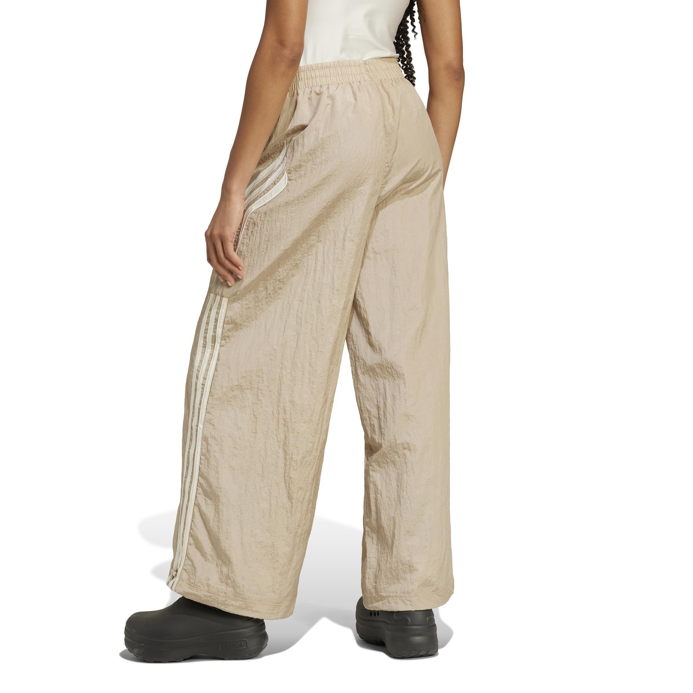 Atlanta Cut Line Nylon Track Tracksuit Bottoms, Beige, A901_ONE, large image number 3