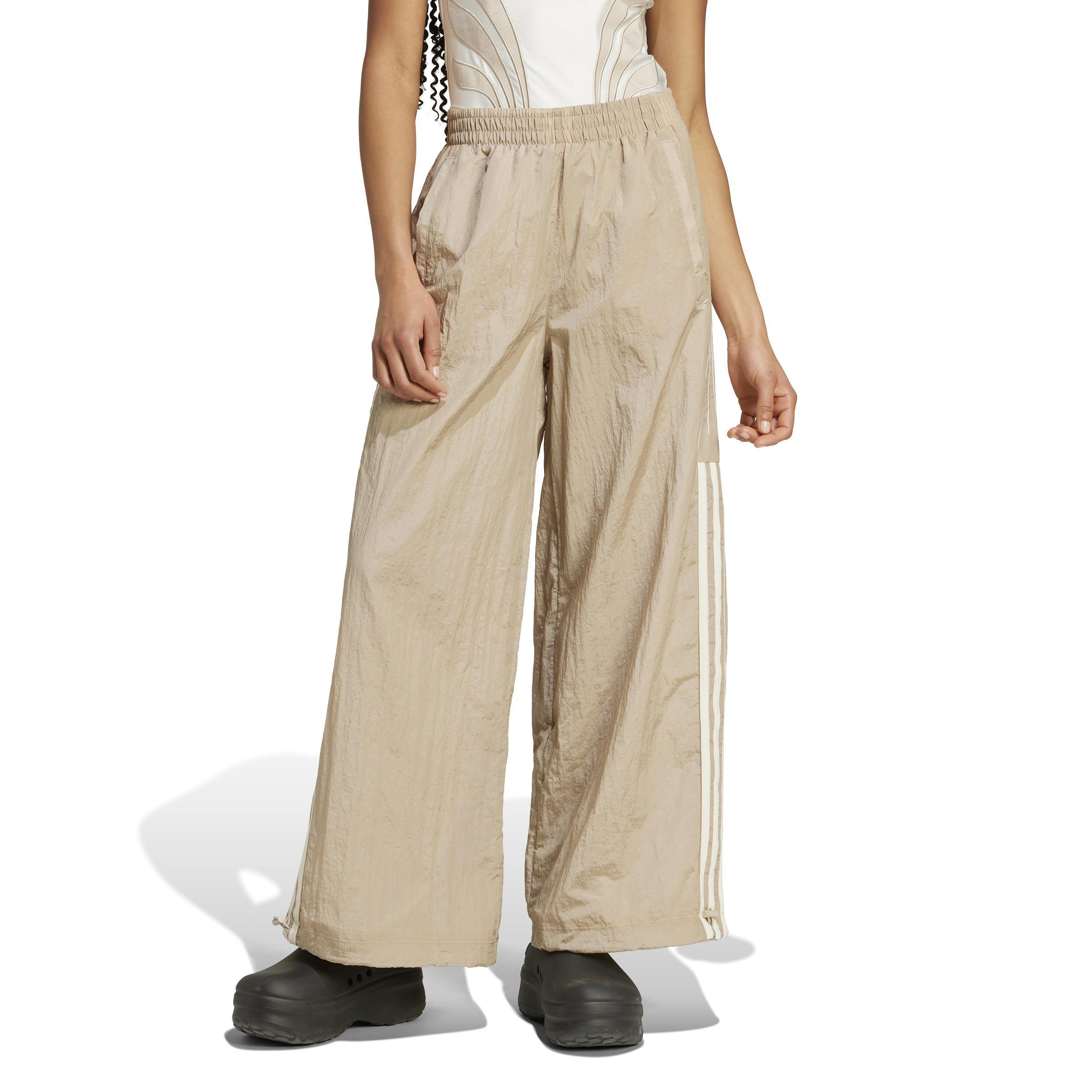 Atlanta Cut Line Nylon Track Tracksuit Bottoms, Beige, A901_ONE, large image number 6
