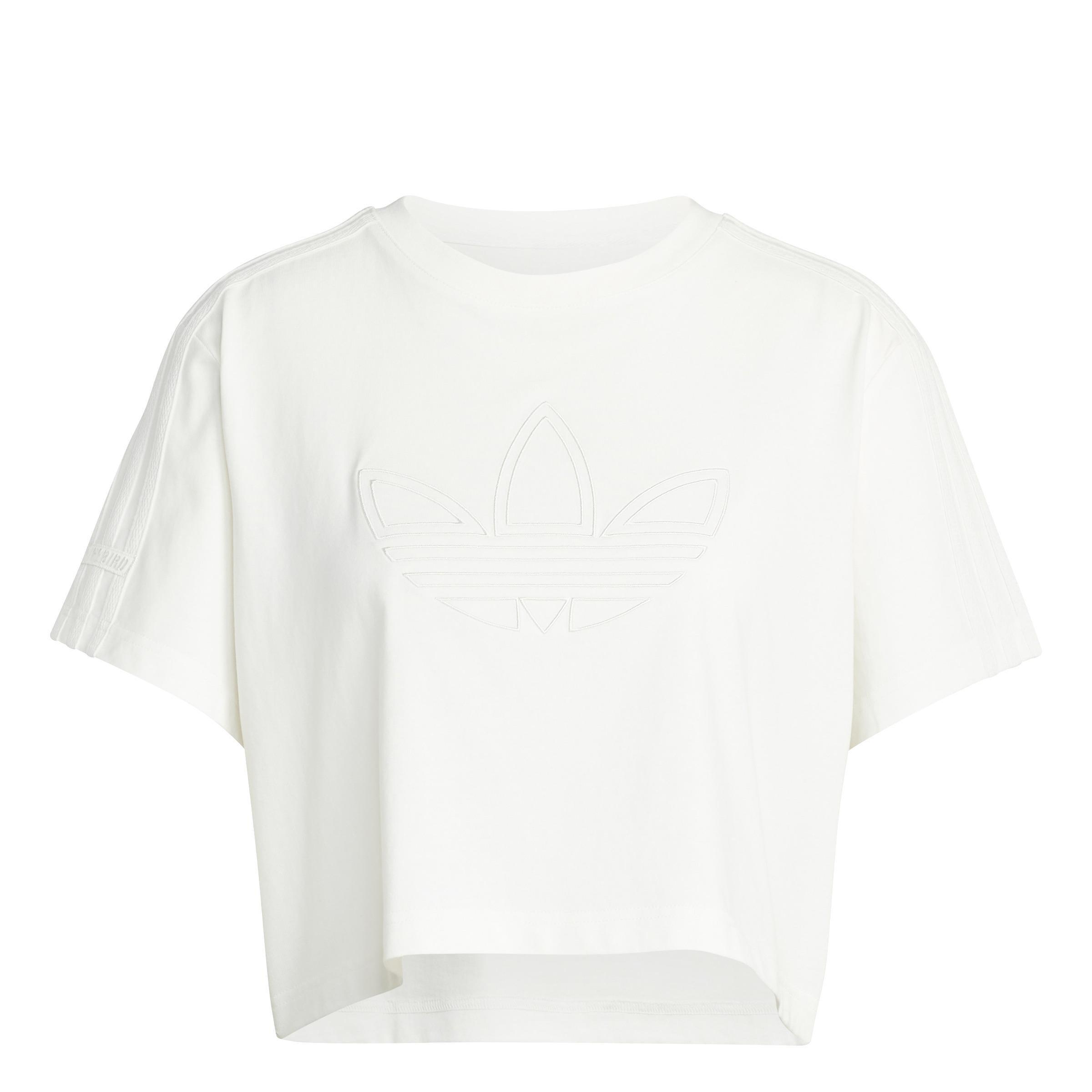 Firebird Trefoil Crop T-shirt, White, A901_ONE, large image number 0