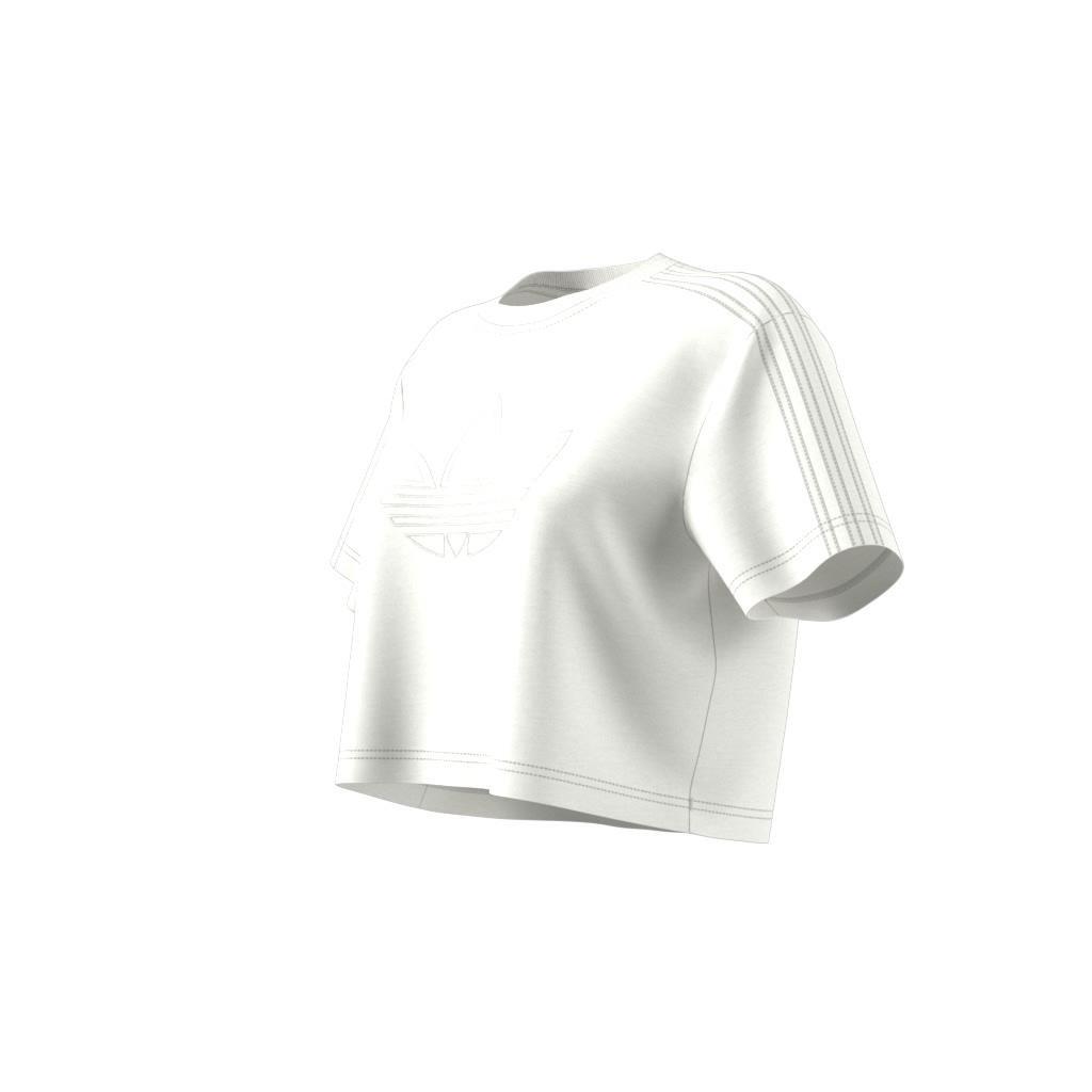 Firebird Trefoil Crop T-shirt, White, A901_ONE, large image number 3