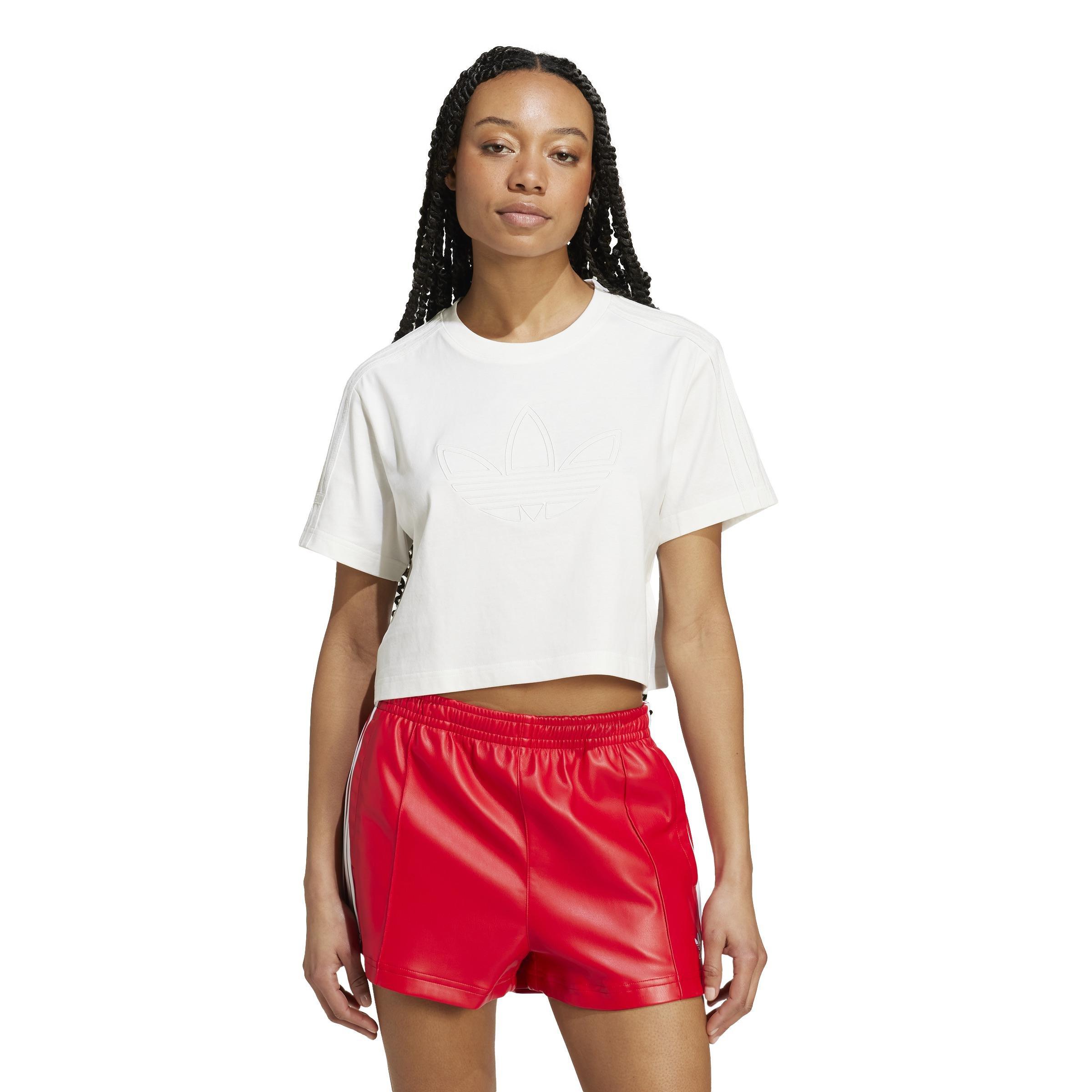 Firebird Trefoil Crop T-shirt, White, A901_ONE, large image number 4