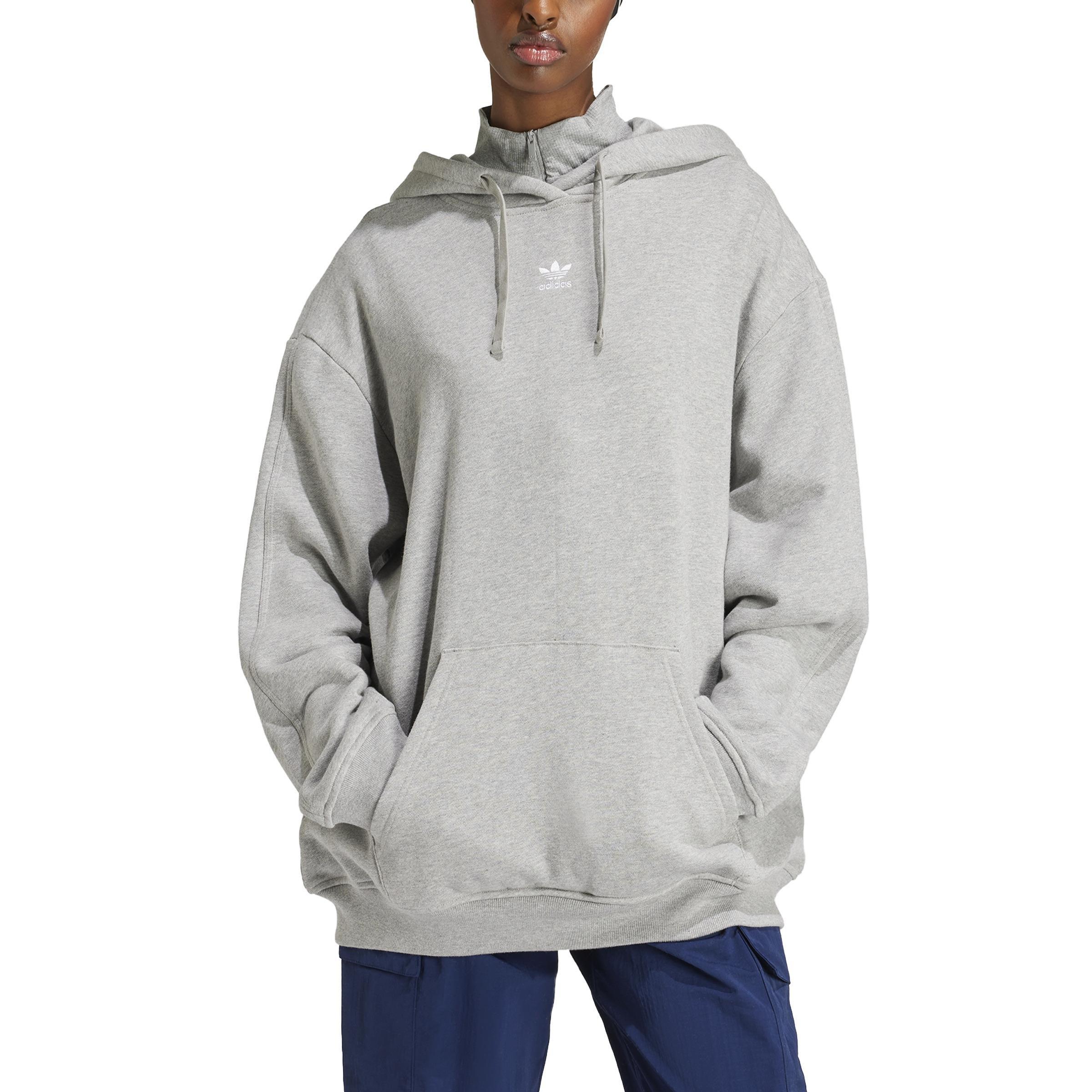 Essentials Loose French Terry Hoodie, Grey, A901_ONE, large image number 1