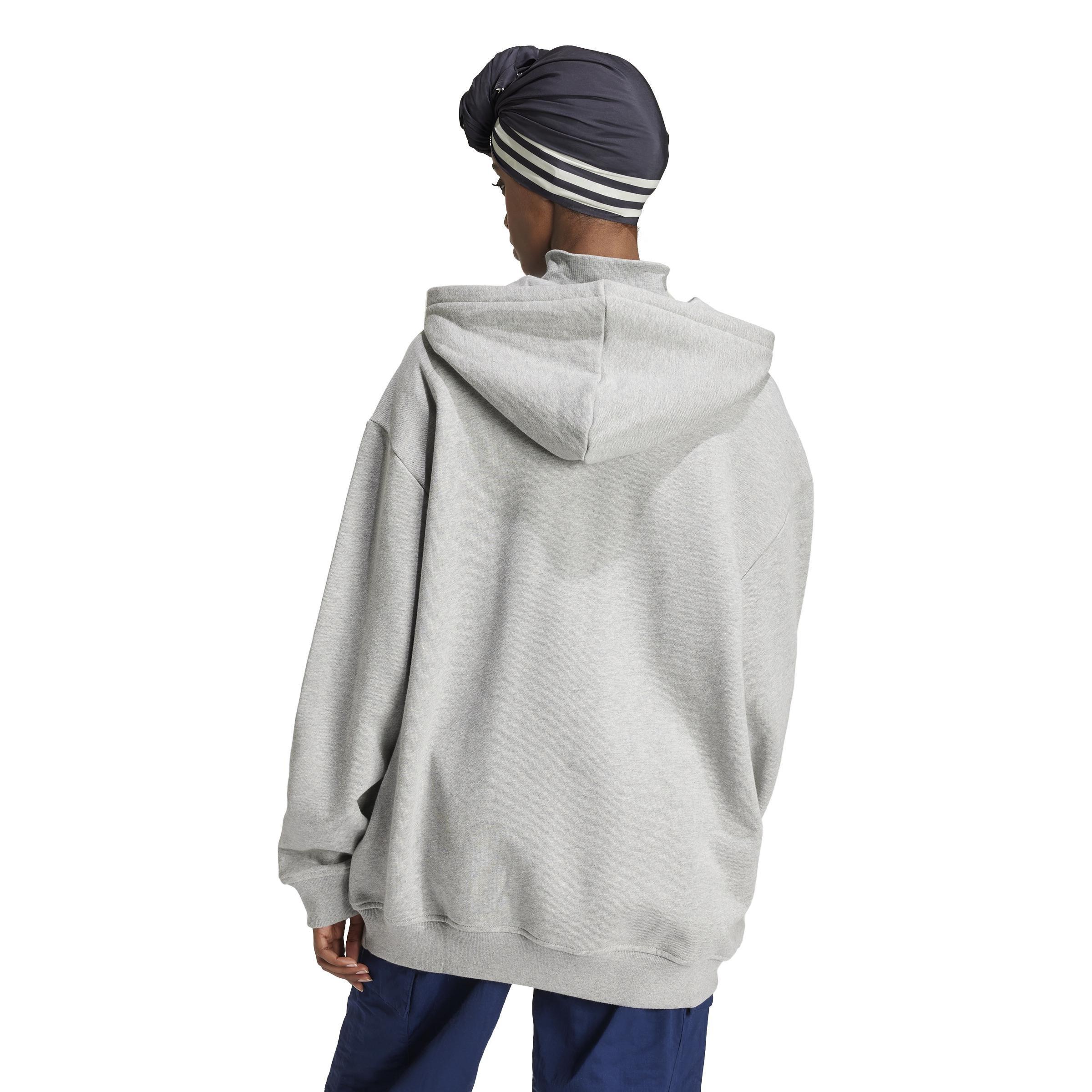 Essentials Loose French Terry Hoodie, Grey, A901_ONE, large image number 3