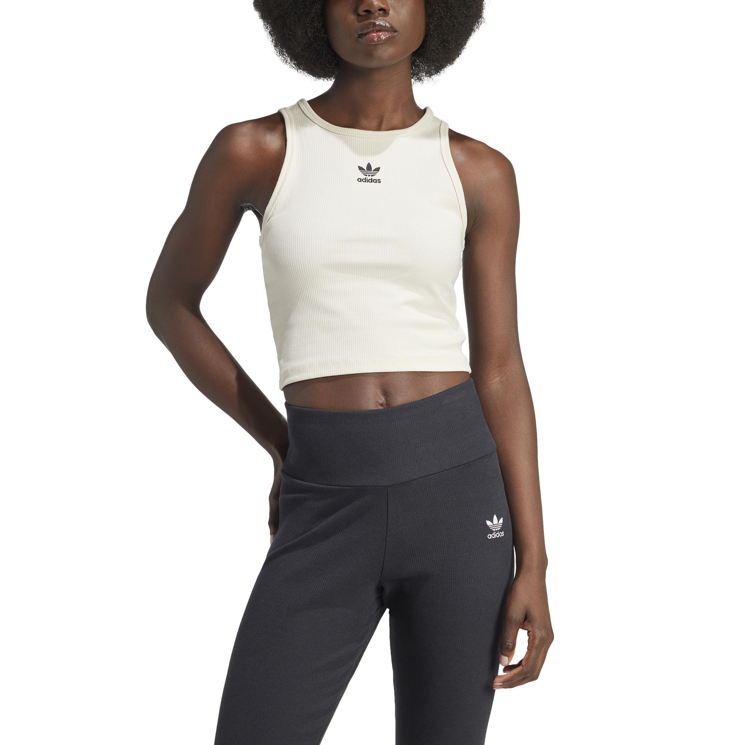 Essentials Ribbed Tank Top, White, , large image number 0