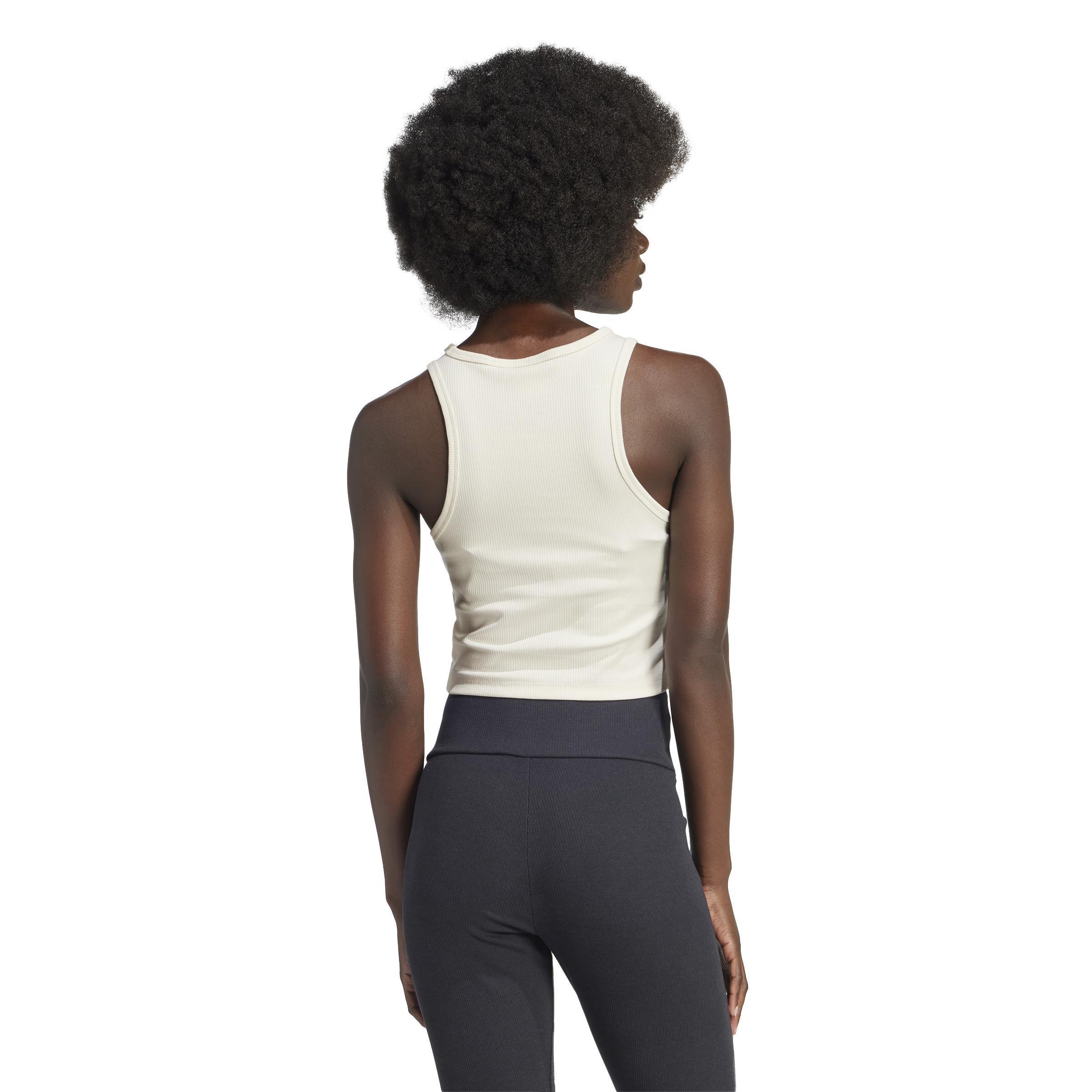 Essentials Ribbed Tank Top, White, , large image number 3