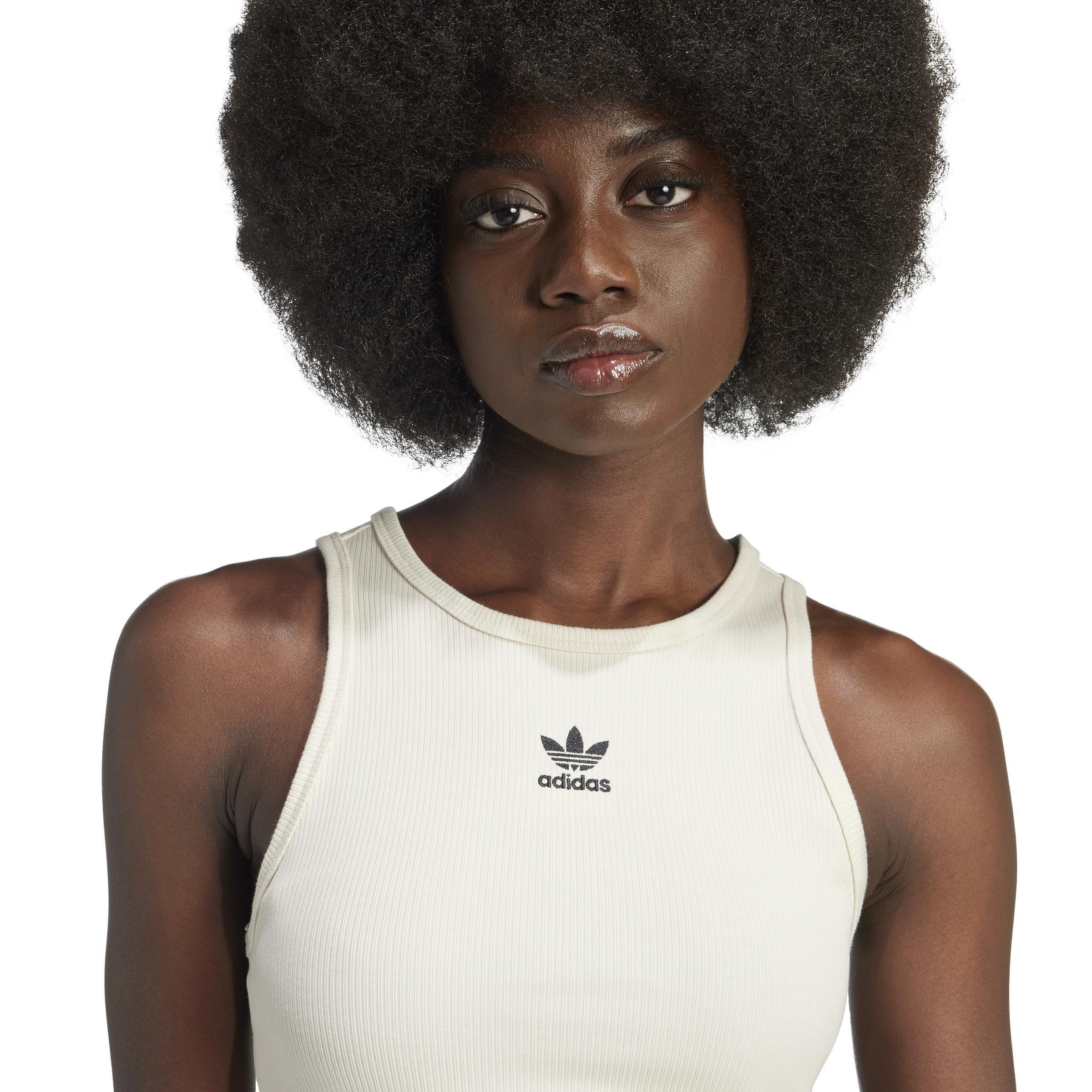 Essentials Ribbed Tank Top, White, , large image number 4