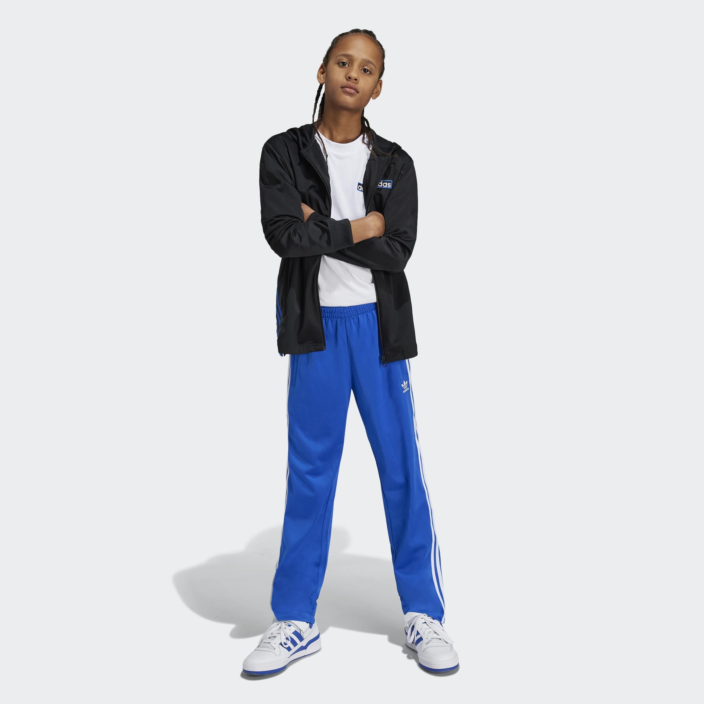 Kids Unisex Adicolor Firebird Tracksuit Bottoms, Blue, A901_ONE, large image number 4
