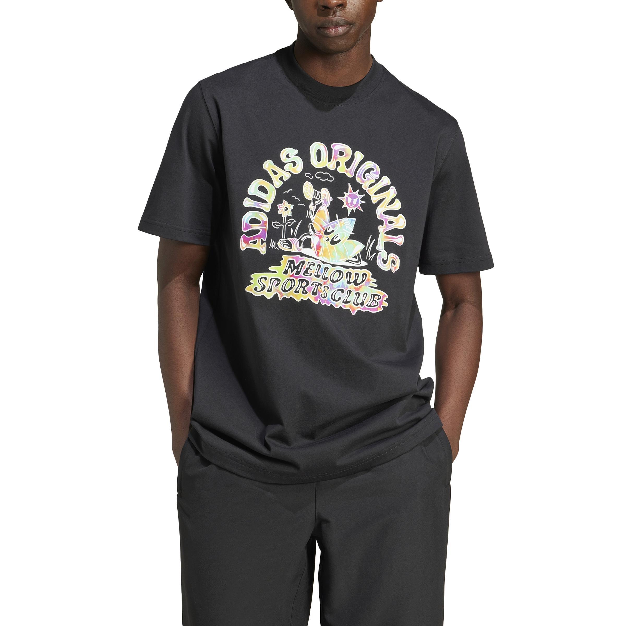 Tie-Dyed Short Sleeve T-Shirt, Black, A901_ONE, large image number 1