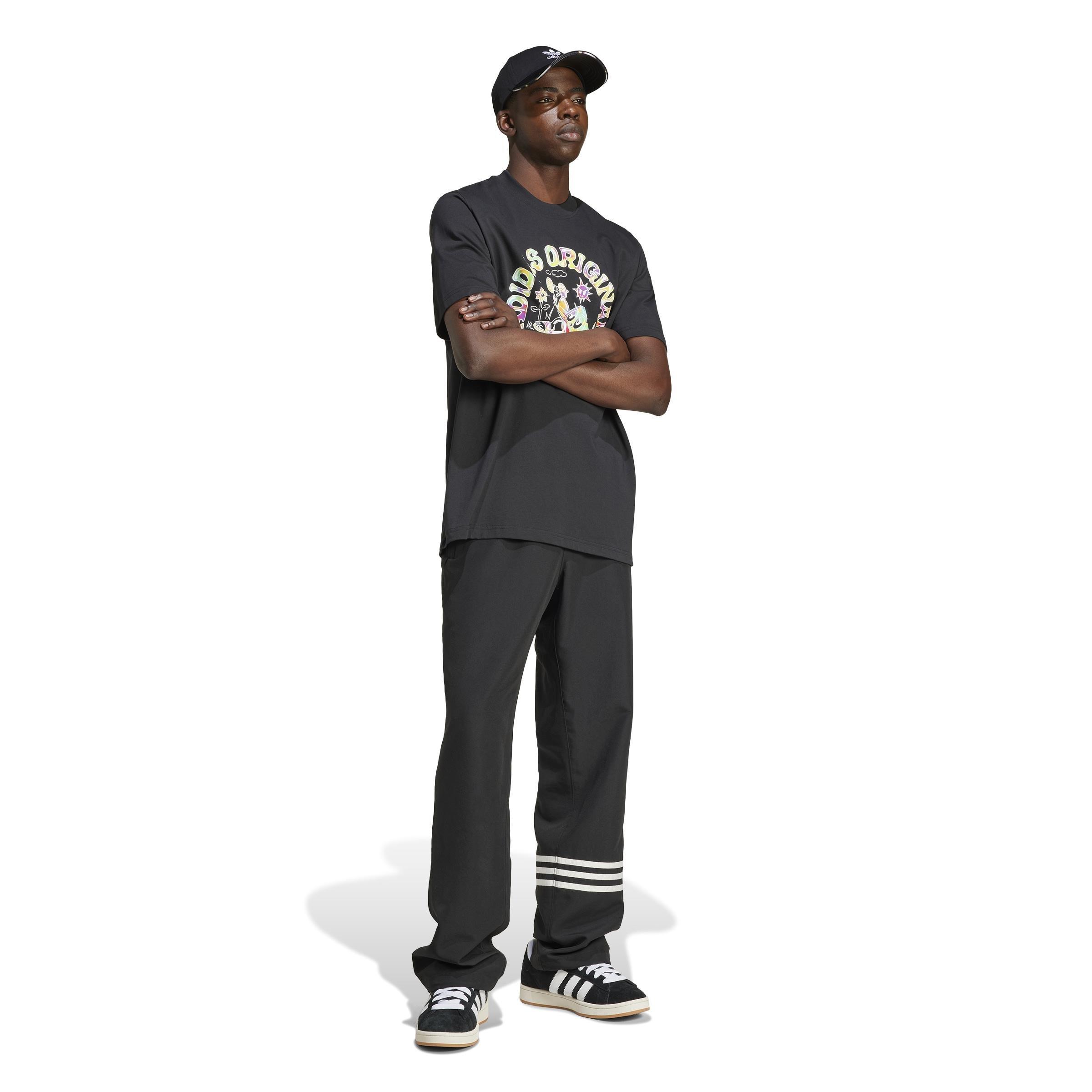 Tie-Dyed Short Sleeve T-Shirt, Black, A901_ONE, large image number 6