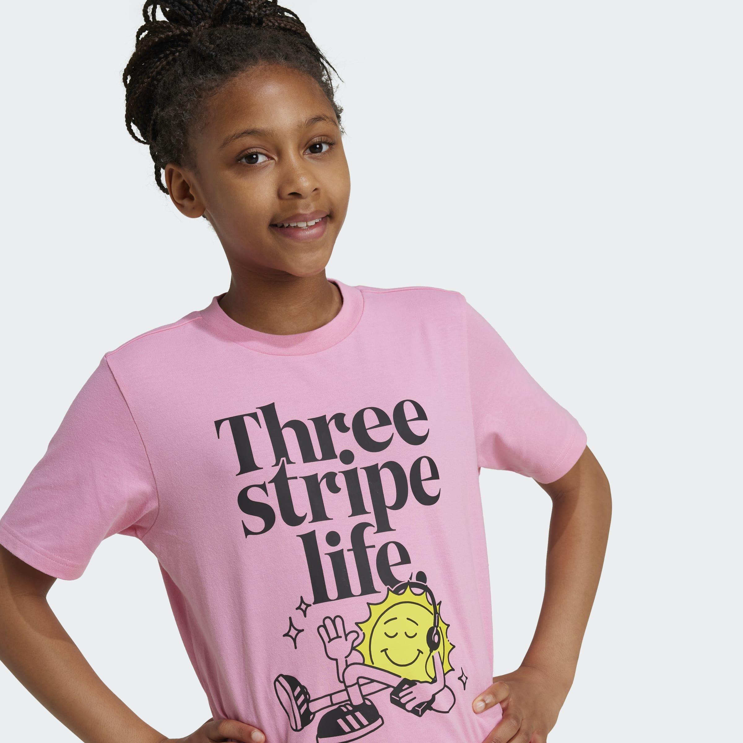 Kids Unisex Positivity Table Graphic T-Shirt, Pink, A901_ONE, large image number 3