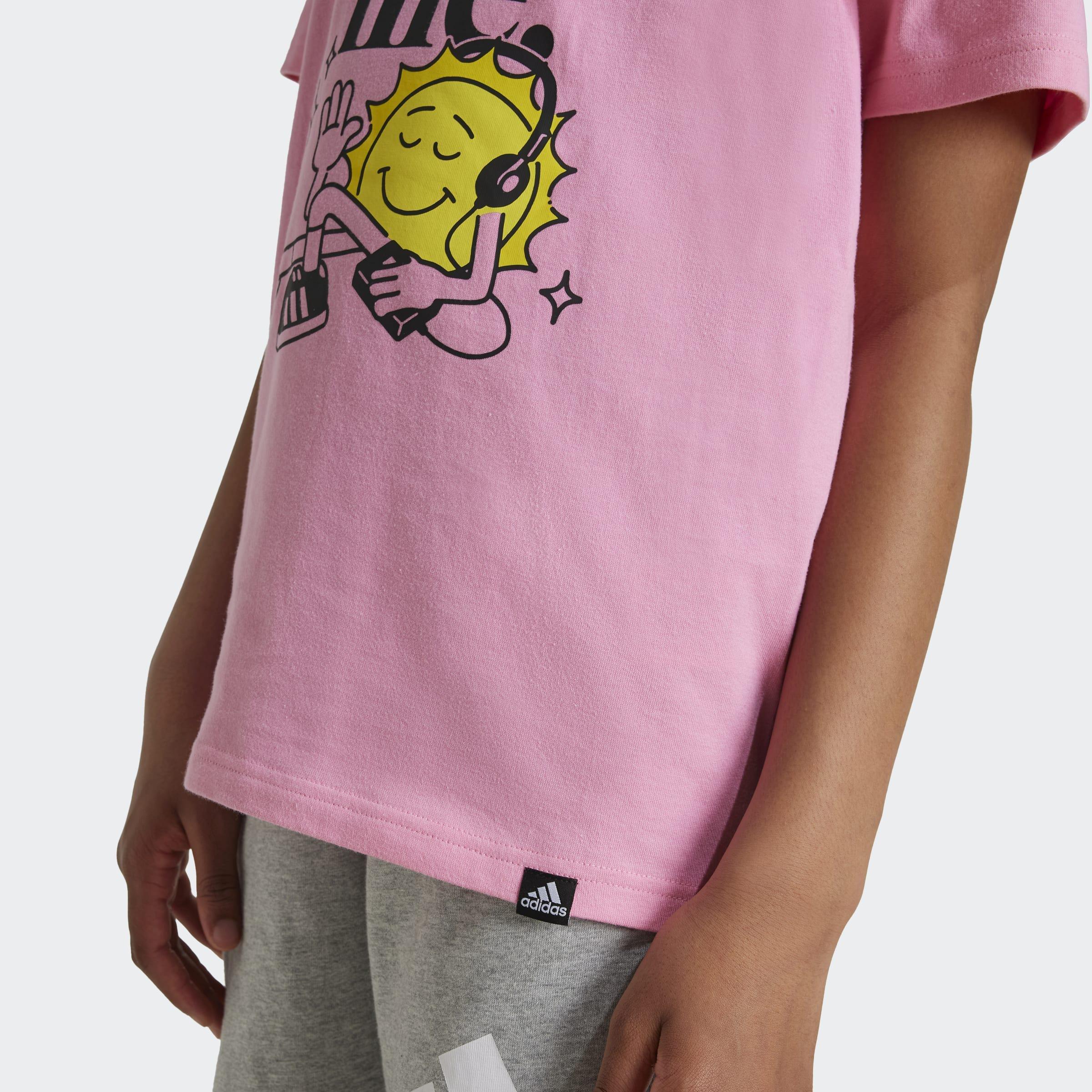 Kids Unisex Positivity Table Graphic T-Shirt, Pink, A901_ONE, large image number 4